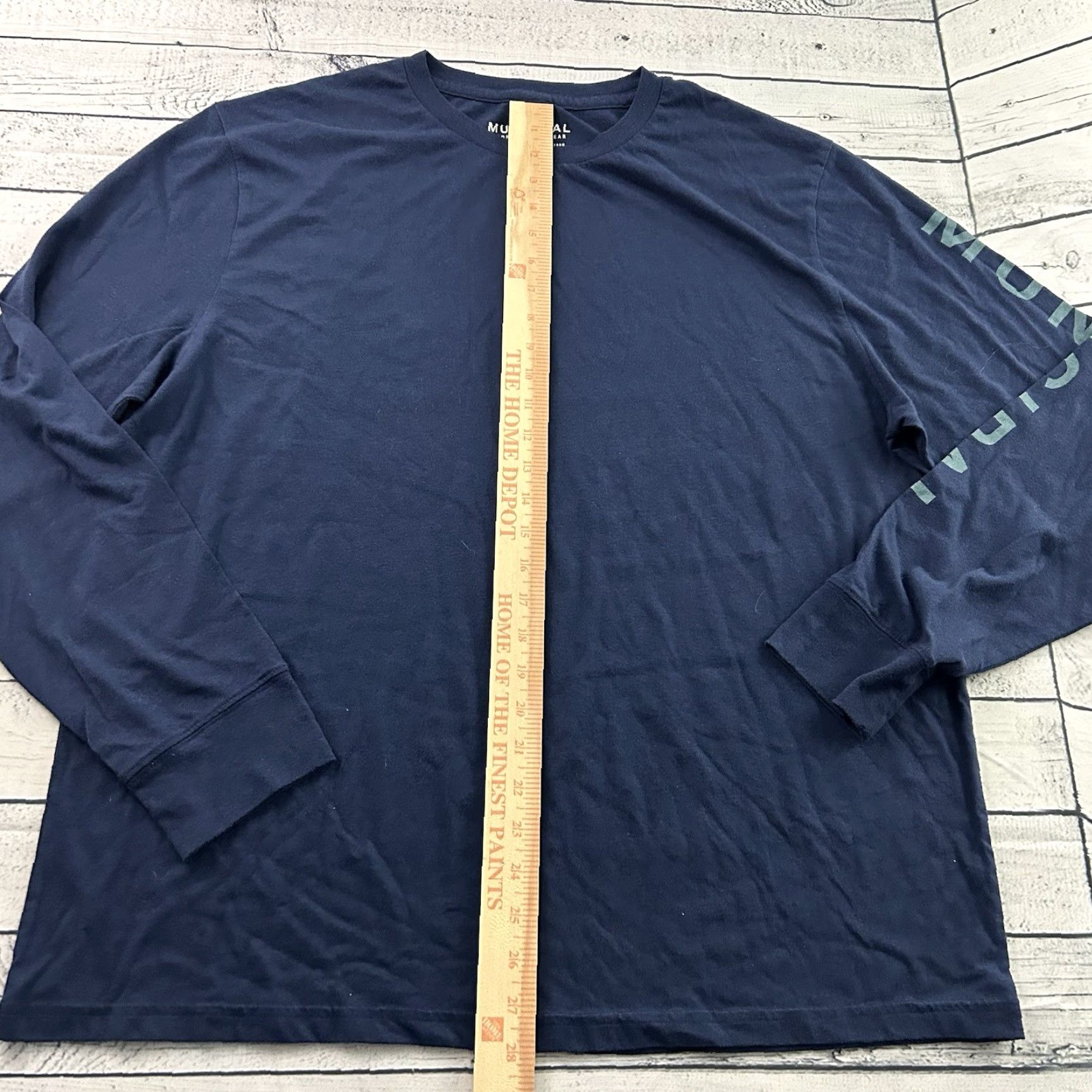 Vintage Municipal Shirt T-Shirt Men 2XL Blue Long Sleeve Cotton Poly Blend Crew Neck MENS Size US XXL / EU 58 / 5 - 3 Thumbnail