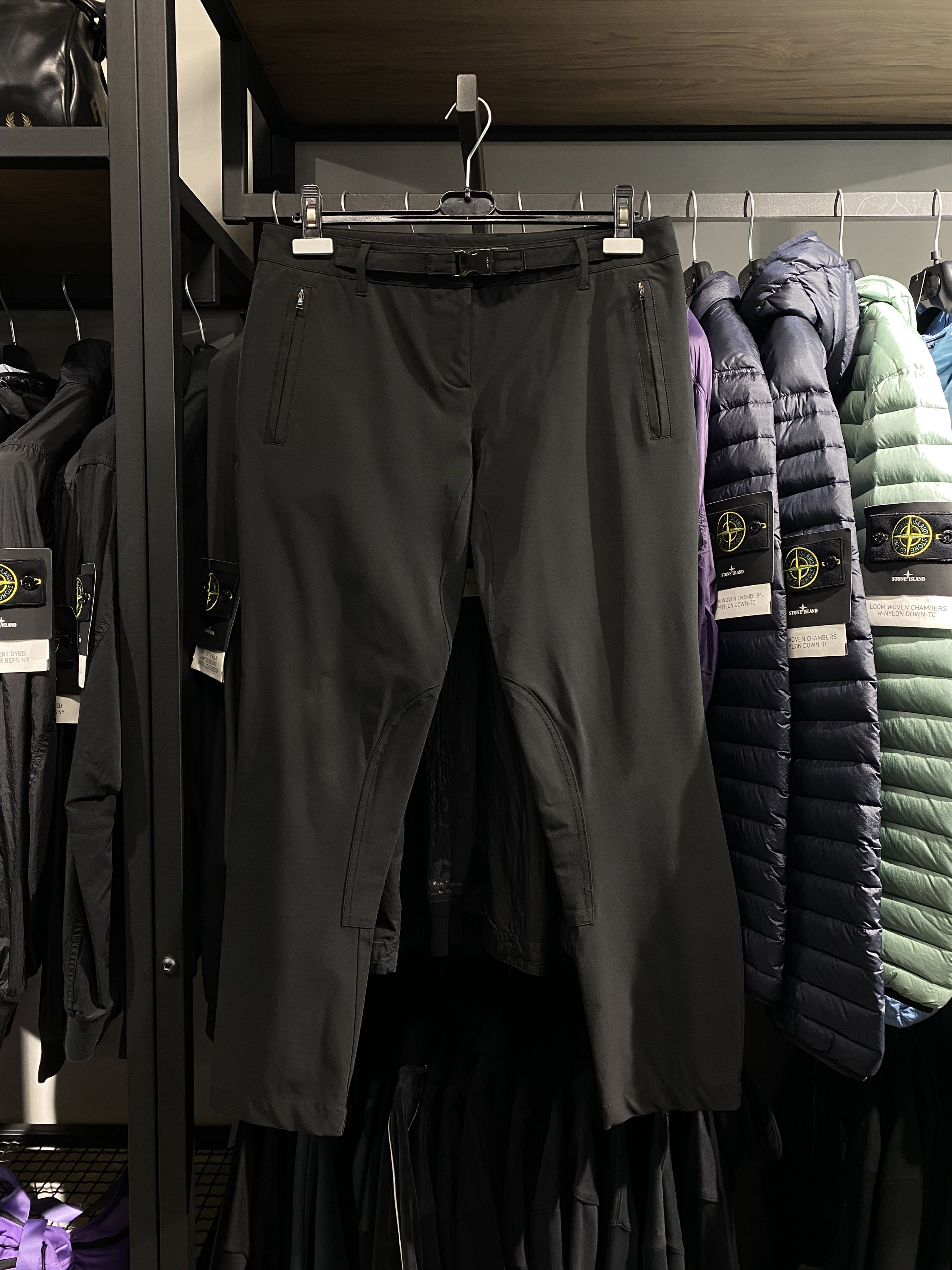 Prada Vintage Prada nylon zip belt biker women pants size 44 Size 30" / US 8 / IT 44 - 1 Thumbnail