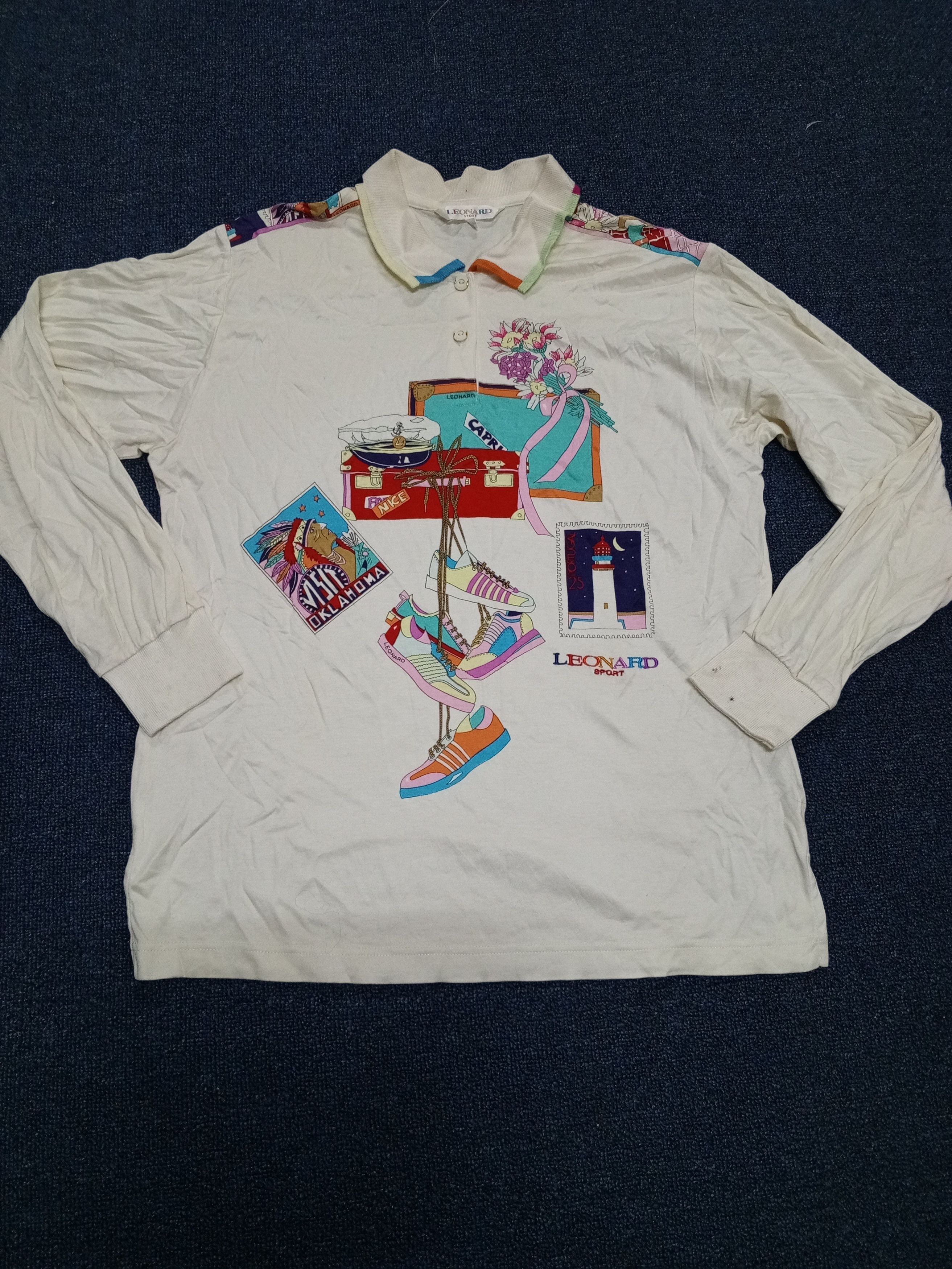 Japanese Brand × Leonard Paris × Vintage LEONARD SPORT LONG SLEEVE Size M / US 6-8 / IT 42-44 - 1 Thumbnail