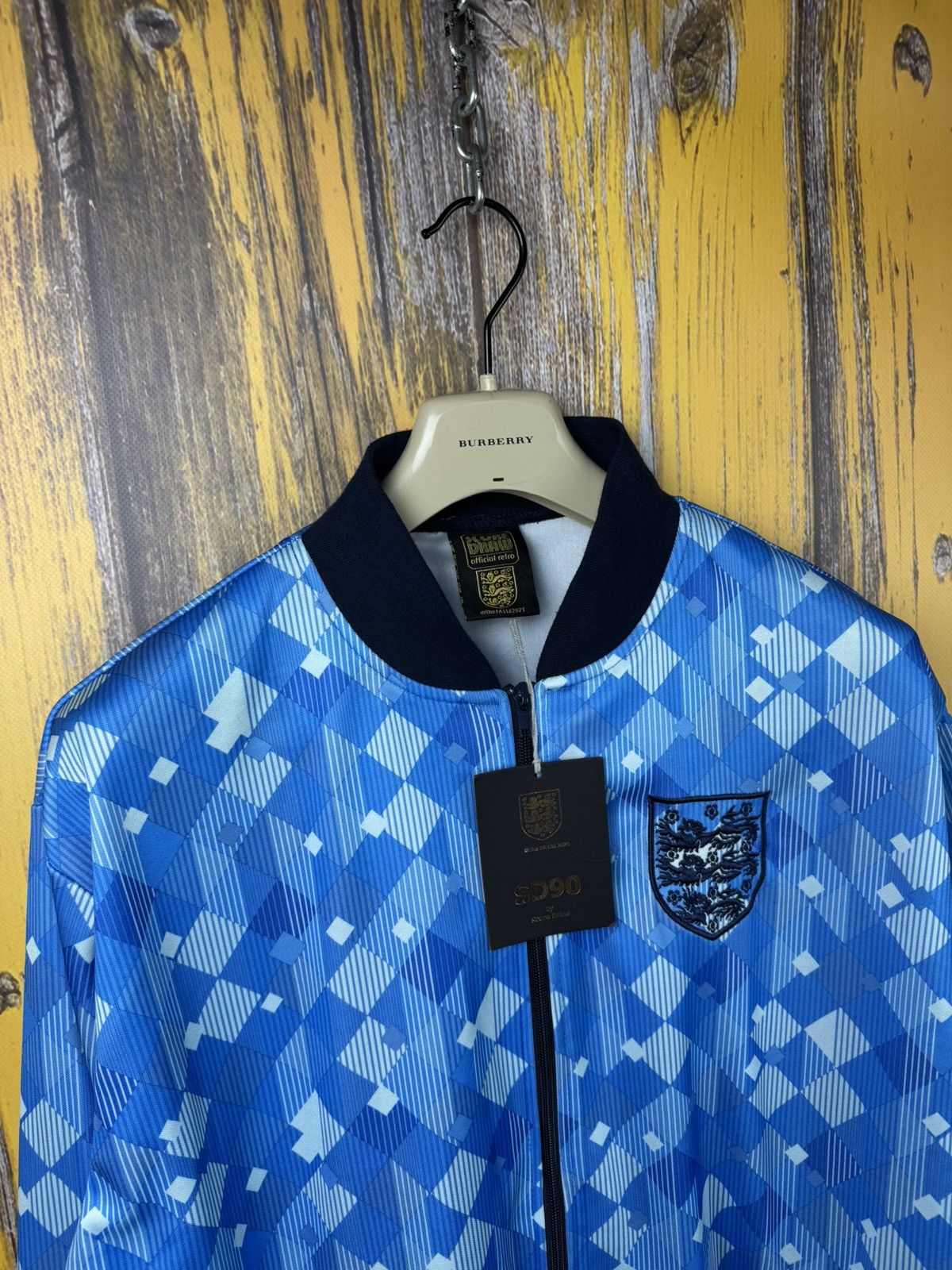 Japanese Brand Score Draw England 1990 Empire Third Track Jacket Size XL Size US XL / EU 56 / 4 - 12 Thumbnail