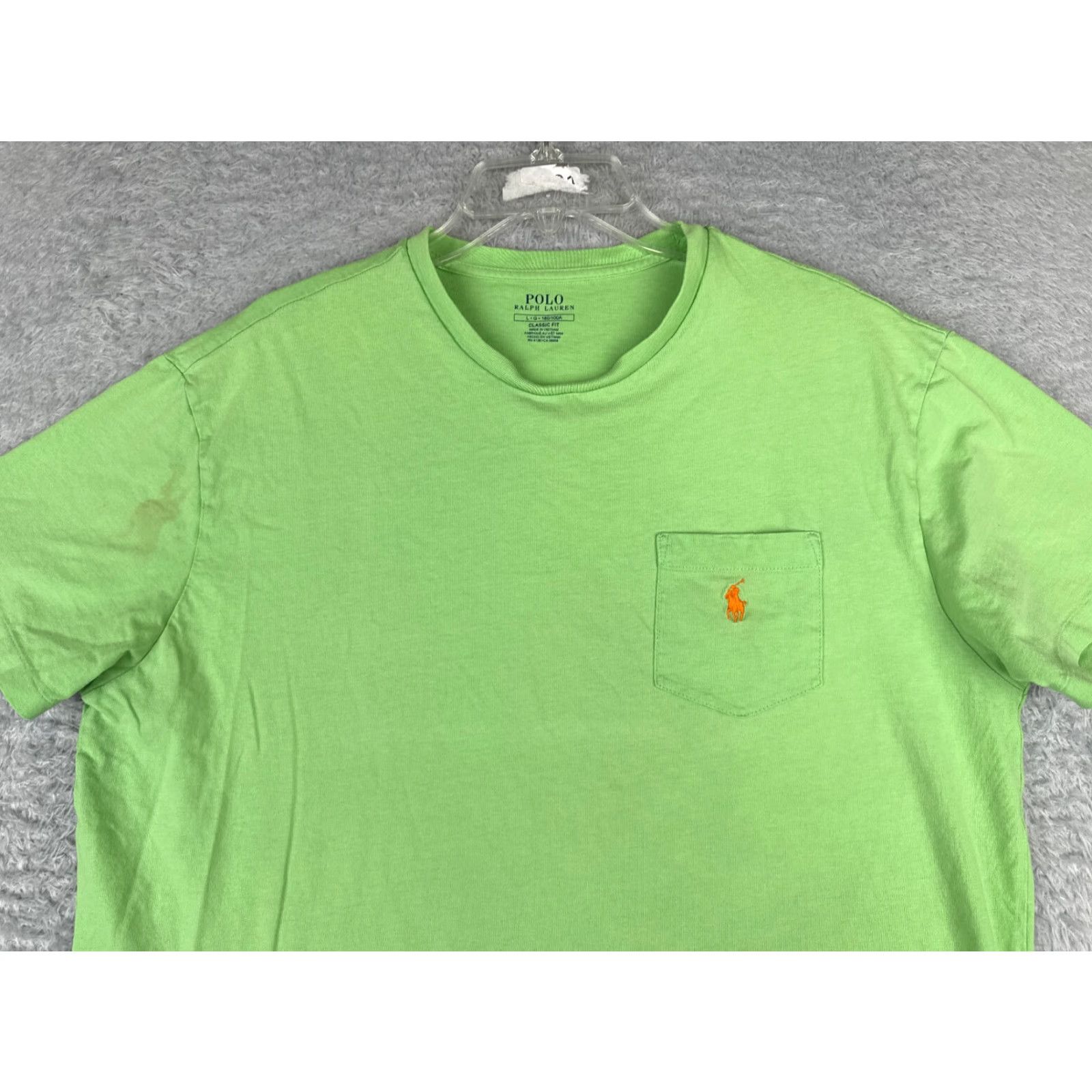 Ralph Lauren VINTAGE Ralph Lauren Shirt Adult Large Green Cotton Jersey Crew Neck Short Sleeve Sports Mens Size US L / EU 52-54 / 3 - 4 Thumbnail