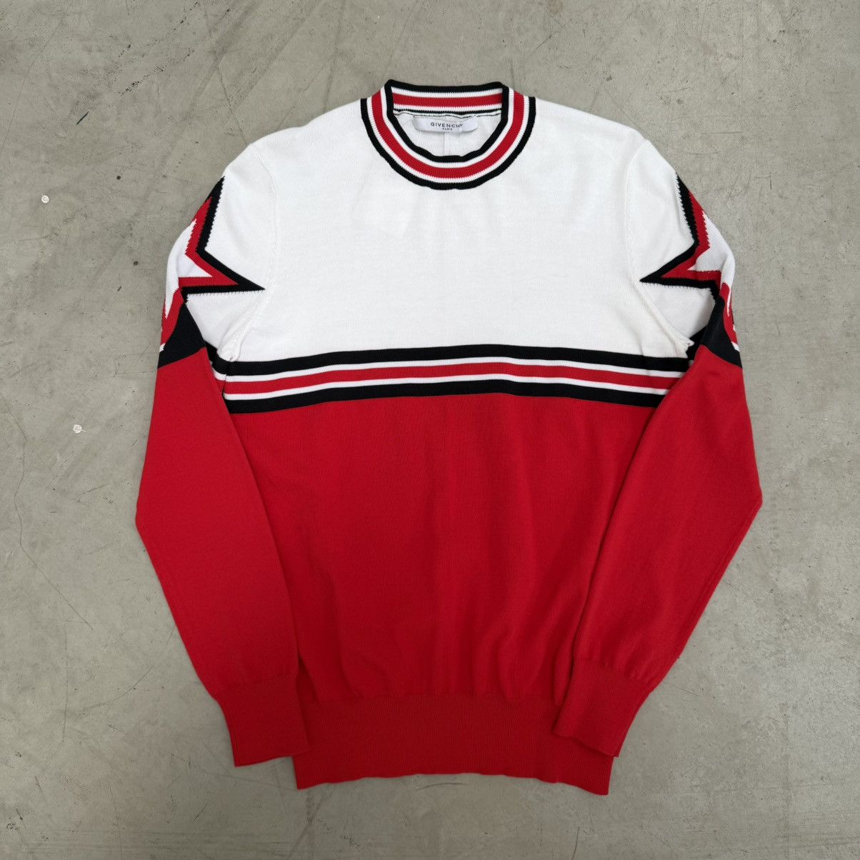 Givenchy Givenchy SS18 Star and Stripe Knit Crewneck (fits XS-S) Size US XS / EU 42 / 0 - 1 Thumbnail