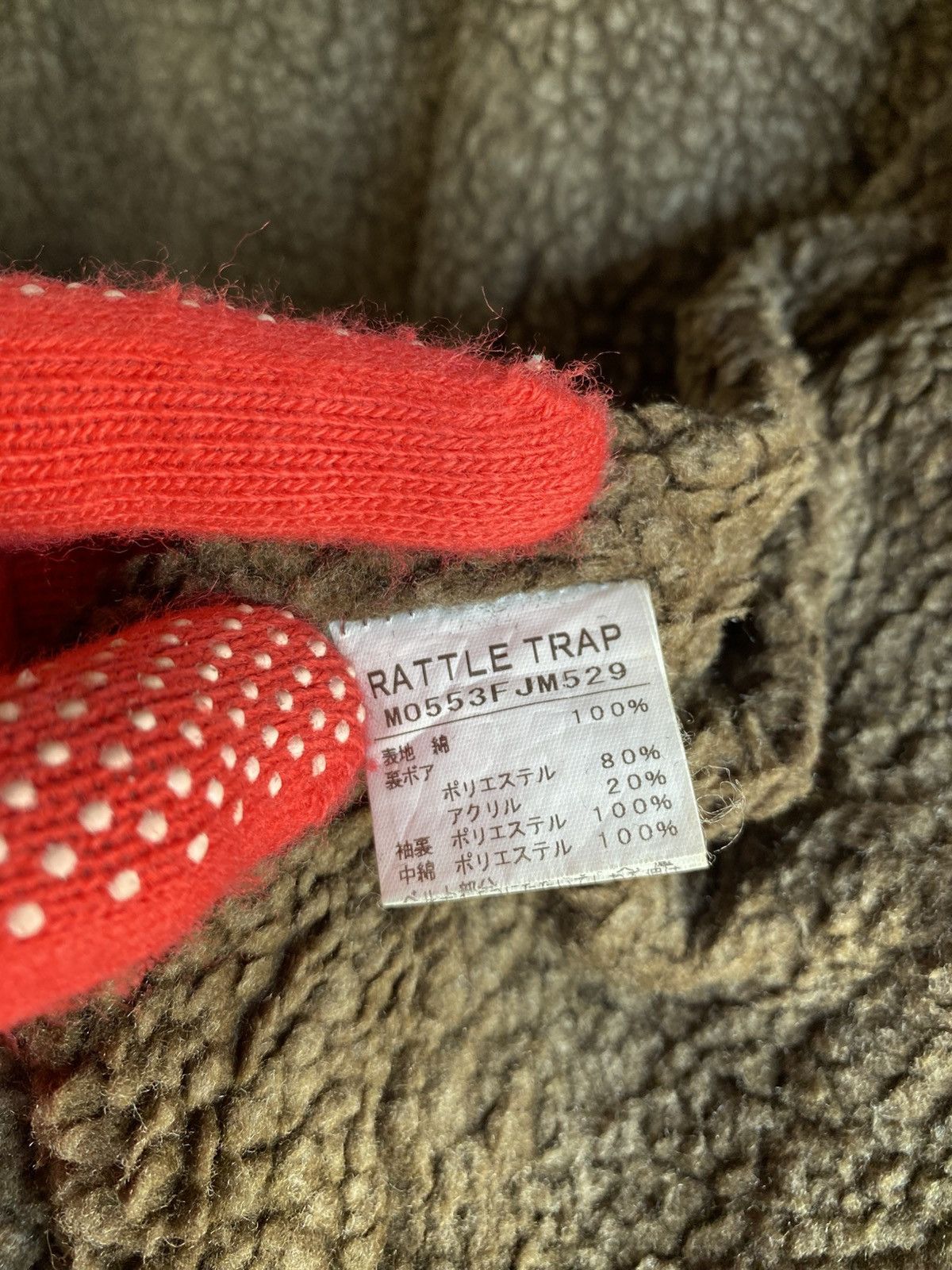 Japanese Brand Rattle Trap Sherpa Lined Olive Green Jacket Biker Winter Size US M / EU 48-50 / 2 - 13 Thumbnail
