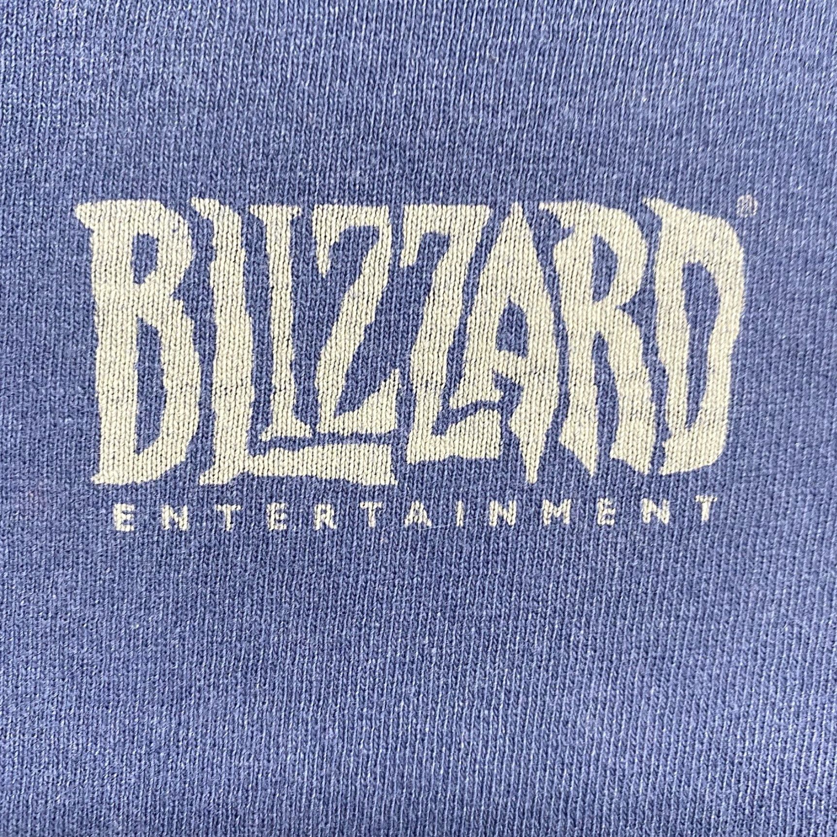 Vintage VINTAGE Blizzard Entertainment T-Shirt Men Large Blue 90s Gaming Anime Art War Graphic Print Relaxed Fit Size US L / EU 52-54 / 3 - 4 Thumbnail