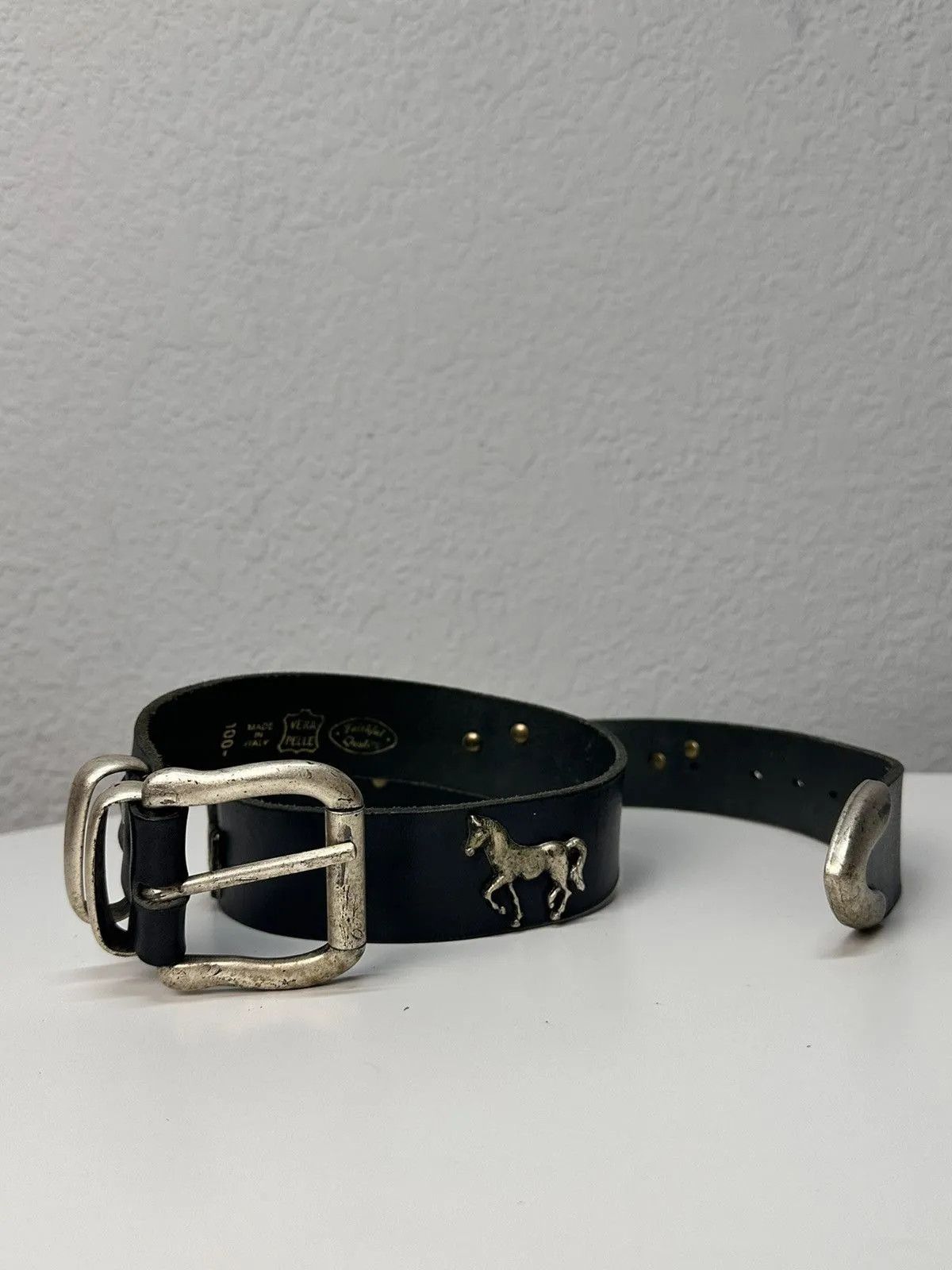KMRii Ifsixwasnine Vintage 90s Leather Belt Hysteric Glamour Style Size ONE SIZE - 5 Thumbnail