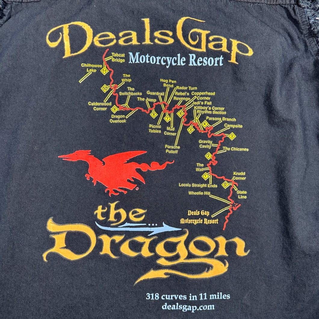 Gap VINTAGE Bikers Edge Dragon Deals Gap Shirt Adult MEDIUM Black 90s Motorcycle Rocker Moto Size US M / EU 48-50 / 2 - 4 Thumbnail