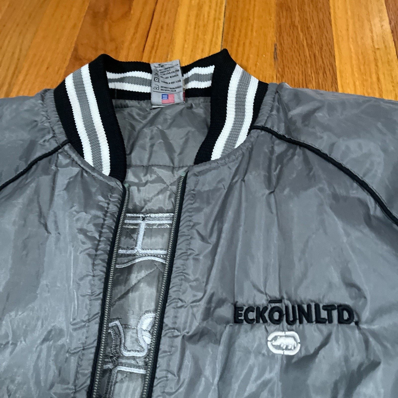 Ecko Unltd. VTG Ecko Unltd Rhino Jacket Grey Sz Large USA 90s Y2K FLAWS Size US L / EU 52-54 / 3 - 6 Thumbnail