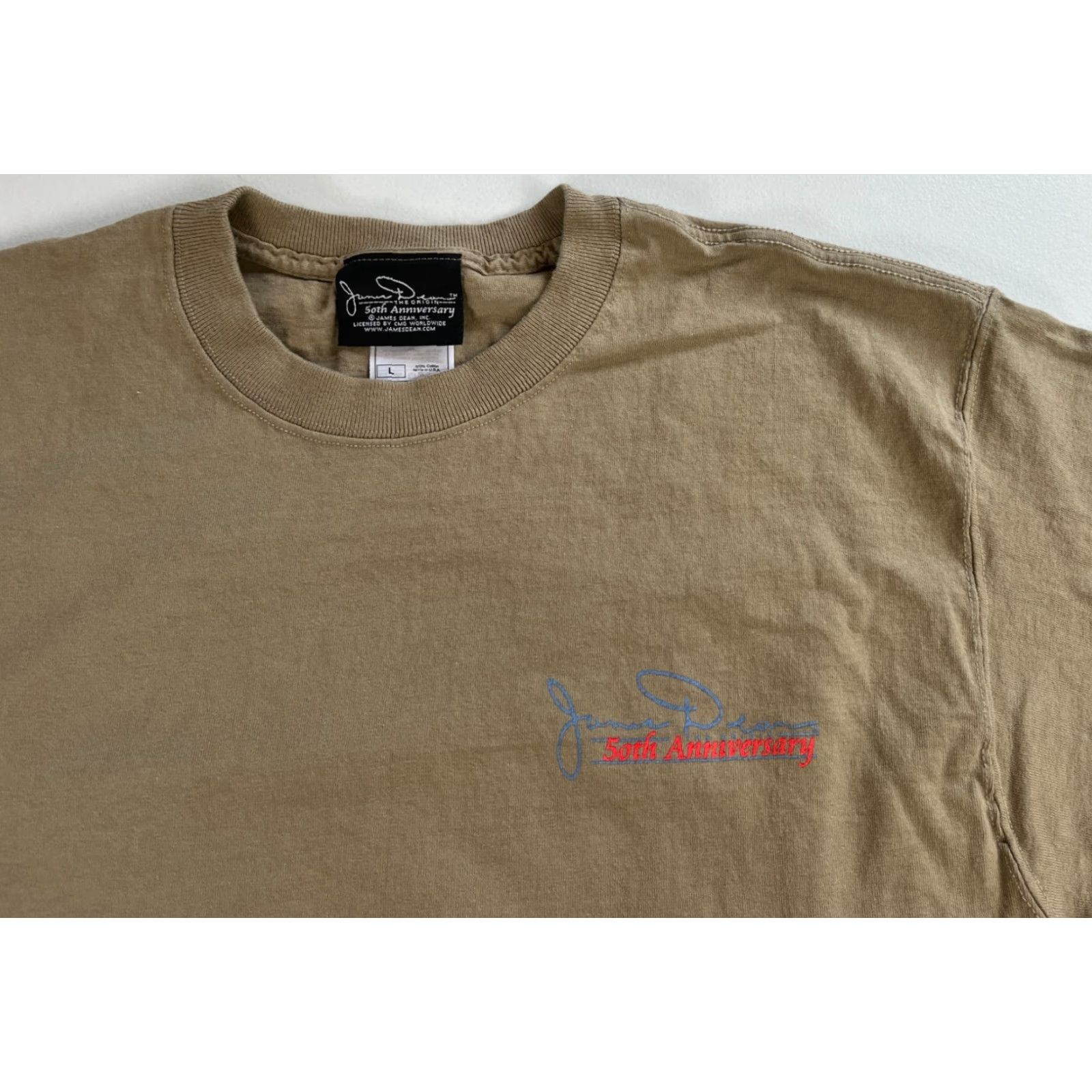 Vintage James Dean The Origin 50th Anniversary T-Shirt Double-Sided Made in USA Sz L Mens Shirt Size US L / EU 52-54 / 3 - 4 Thumbnail