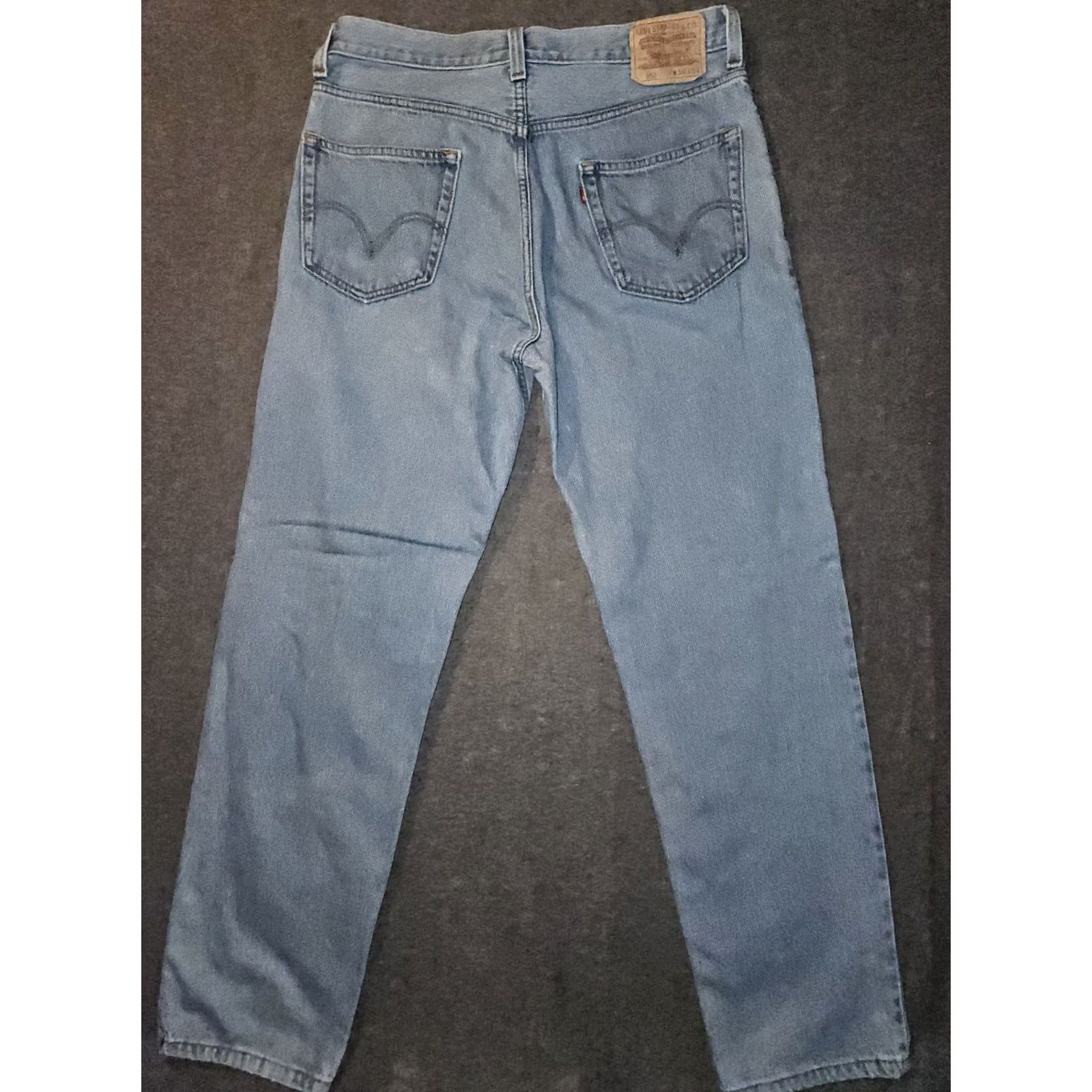 Levi's VINTAGE Levi's 550 Relaxed Fit Straight Jeans Mens 34x34 Blue Denim Y2K Retro Distressed Comfort Pockets Leather? Size US 34 / EU 50 - 7 Thumbnail