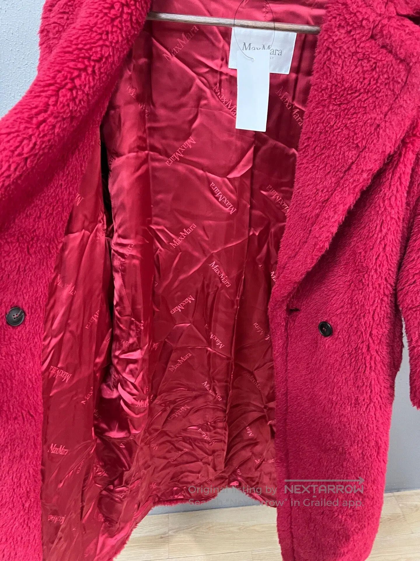 Max Mara maxmara red teddy coat size small. Size S / US 4 / IT 40 - 3 Thumbnail