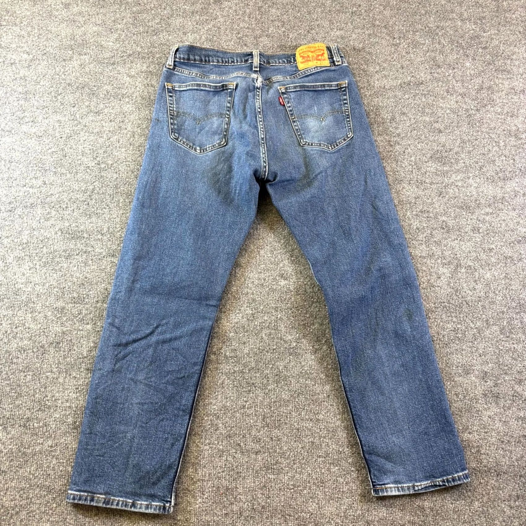 Levi's Levi's 505 Jeans Men's 34x30 Blue Denim Medium Wash Regular Fit Straight Leg Size US 34 / EU 50 - 2 Thumbnail