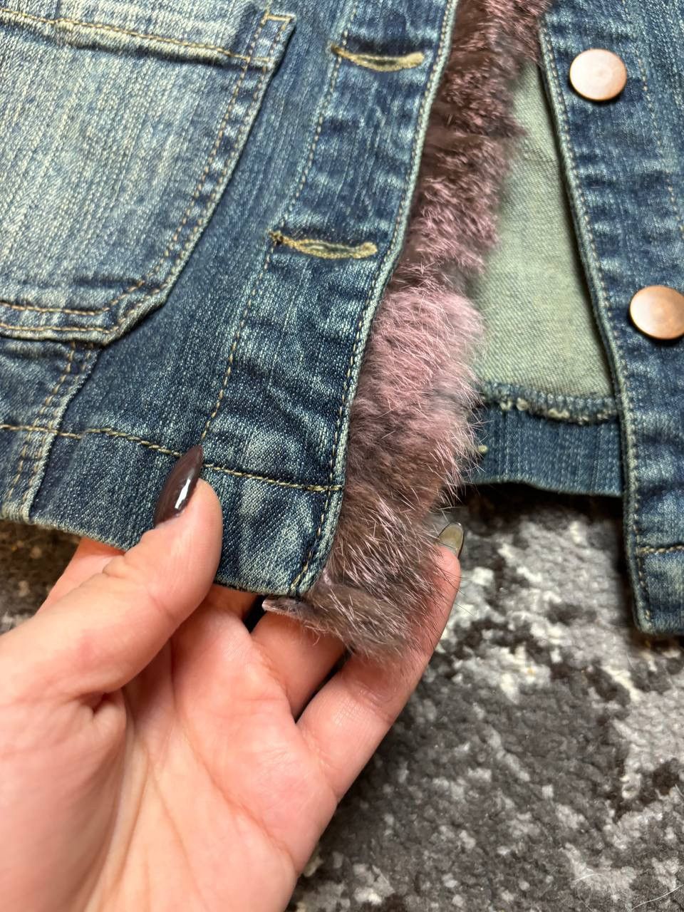 If Six Was Nine × Junya Watanabe × Le Grande Bleu (L.G.B.) Vintage Y2K Japanese Denim Fur Vests Rick Style Opium Size US S / EU 44-46 / 1 - 4 Thumbnail