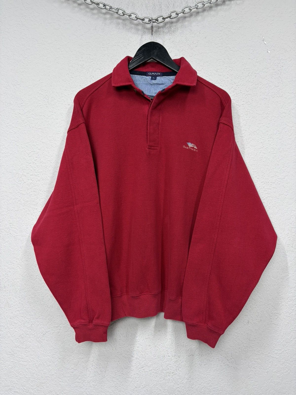 Gant Vintage GANT USA Rugby Sweatshirt 90s Heavy Cotton Pullover Size US XL / EU 56 / 4 - 7 Thumbnail