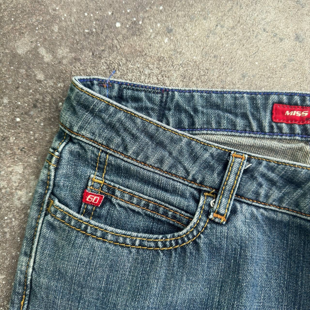 Miss Sixty × Vintage Miss Sixty Vintage Y2K Extra Low Rise Flared Denim Jeans Size 29" - 9 Thumbnail