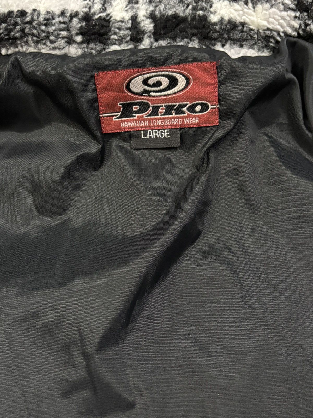 Vintage Piko Hawaiian Plaid Fleece Zipper Gorpcore Jacket