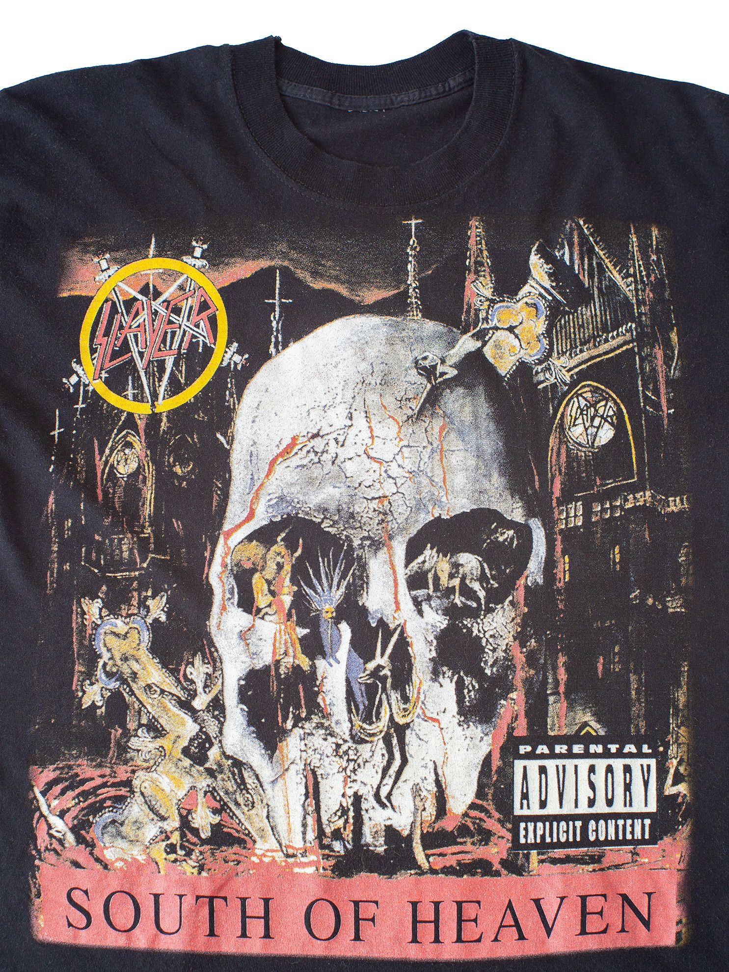 Band Tees Vintage 90s Slayer "South of Heaven" Metal Band T-shirt Size US S / EU 44-46 / 1 - 3 Thumbnail