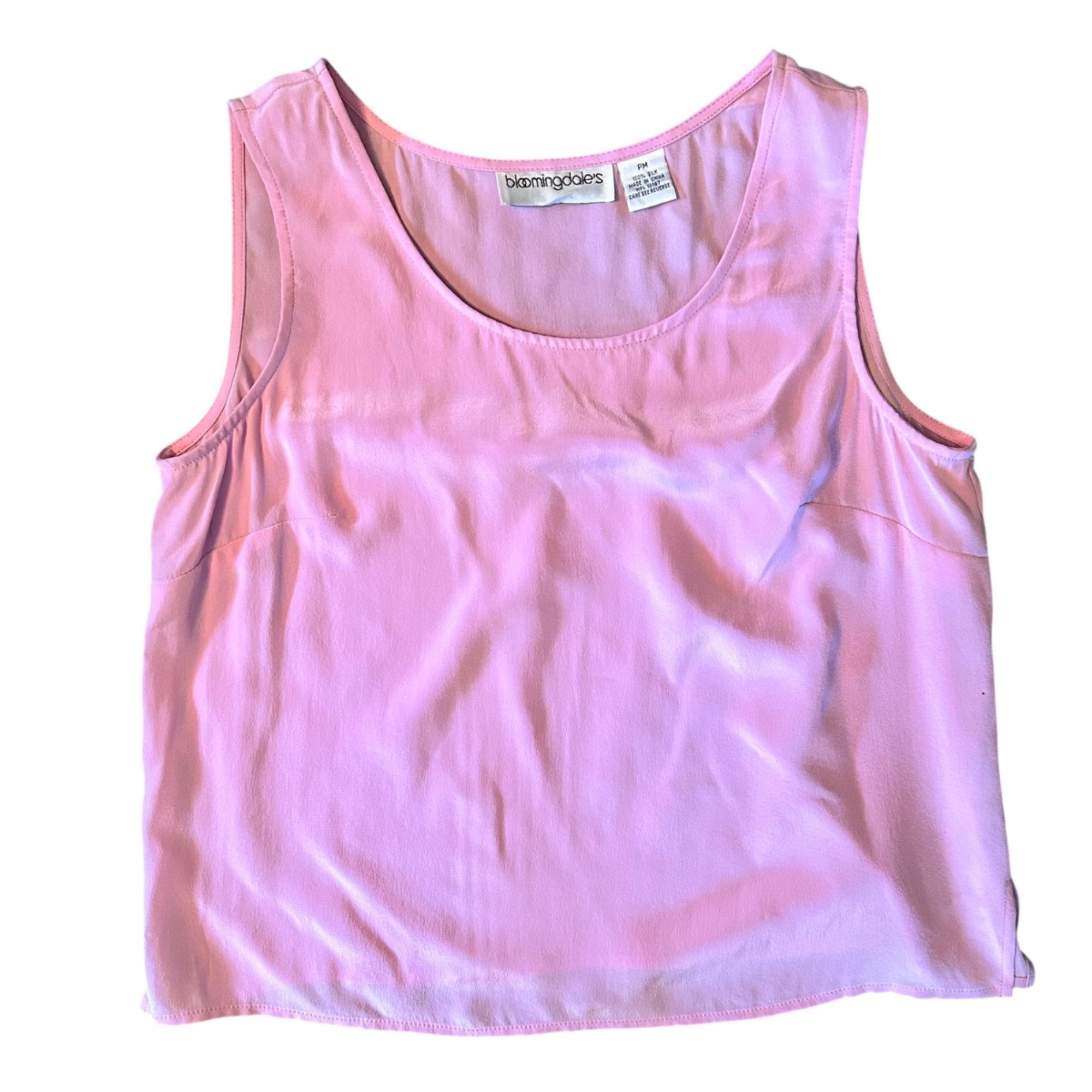 Vintage Vintage Bloomingdales 100% Silk Romantic Pastel Pink Top M Size M / US 6-8 / IT 42-44 - 1 Thumbnail