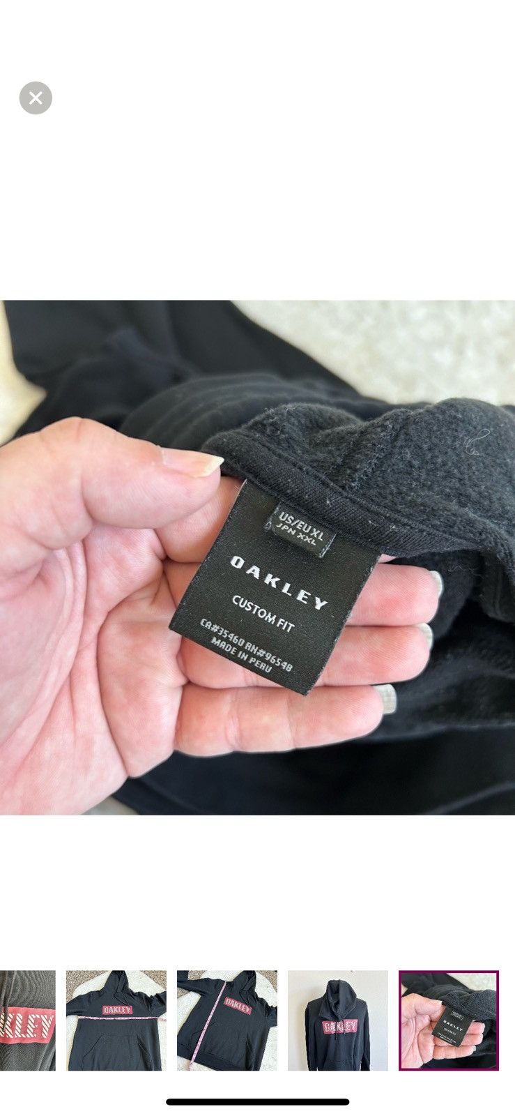 Oakley Oakley xl black logo hoodie Size US XL / EU 56 / 4 - 6 Thumbnail