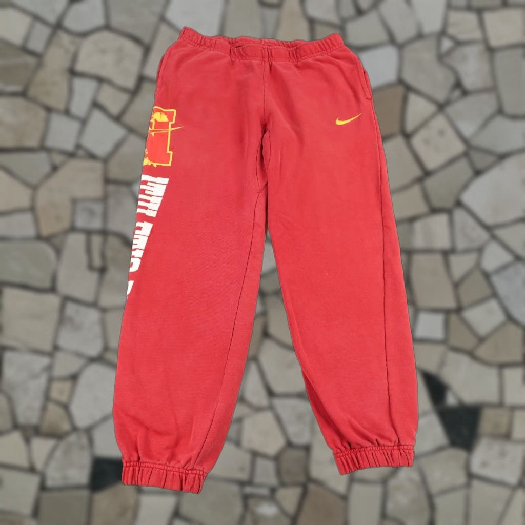 Nike Nike Pants Mens M Red Club Fleece Joggers Sweatpants Elephant Logo Gym Size US 31 - 1 Thumbnail