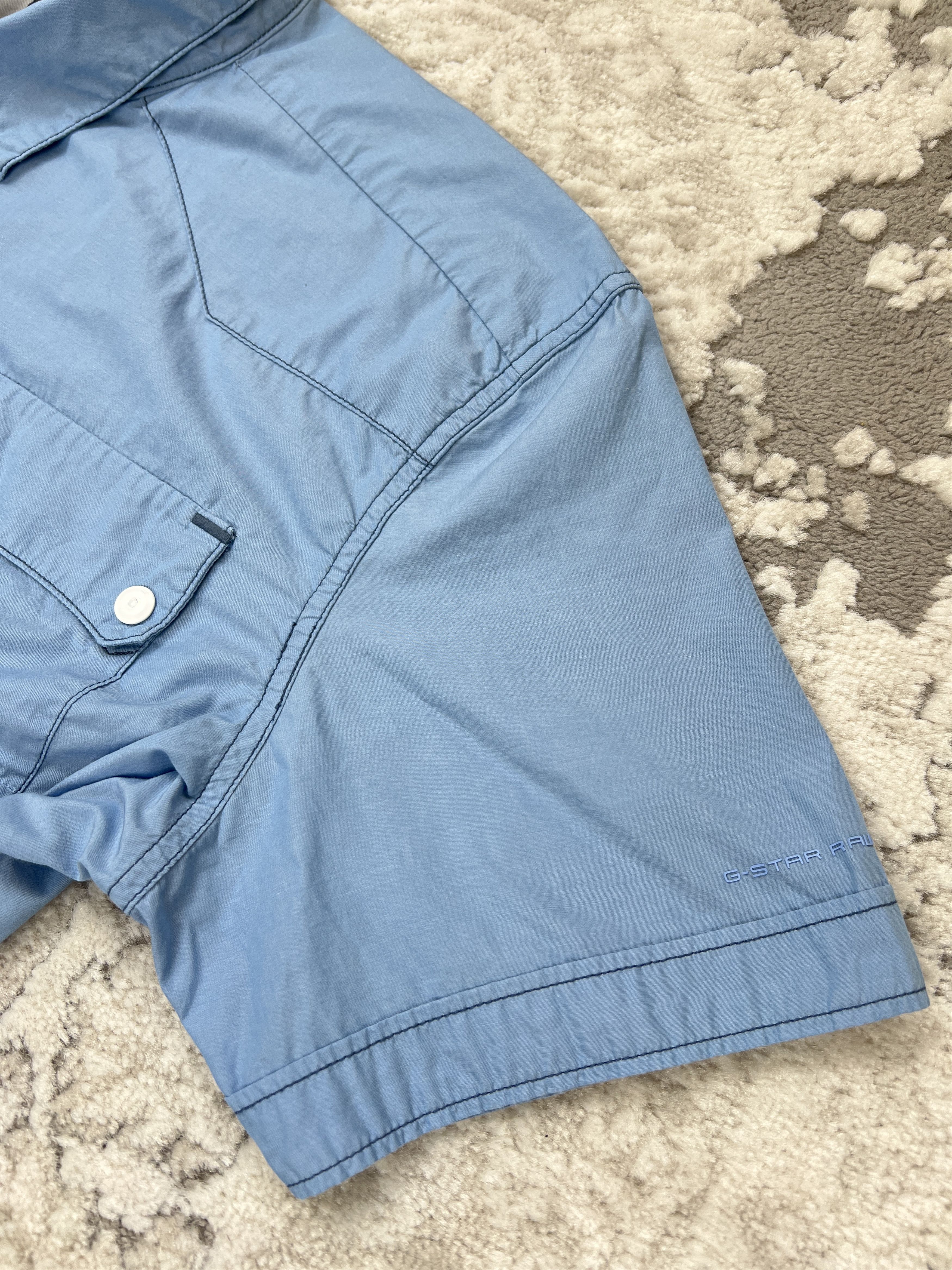 G-Star G-Star RAW Strike Shirt S/S Blue Workwear Style Size US M / EU 48-50 / 2 - 7 Thumbnail