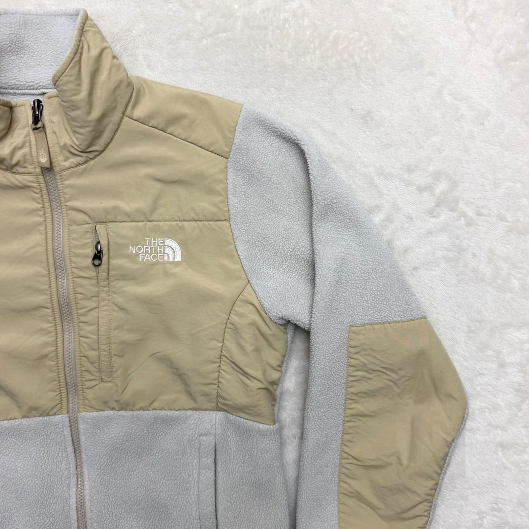 The North Face The North Face Jacket Womens Small Gray Tan Polartec Fleece Full Zip Coat Warm Size S / US 4 / IT 40 - 3 Thumbnail
