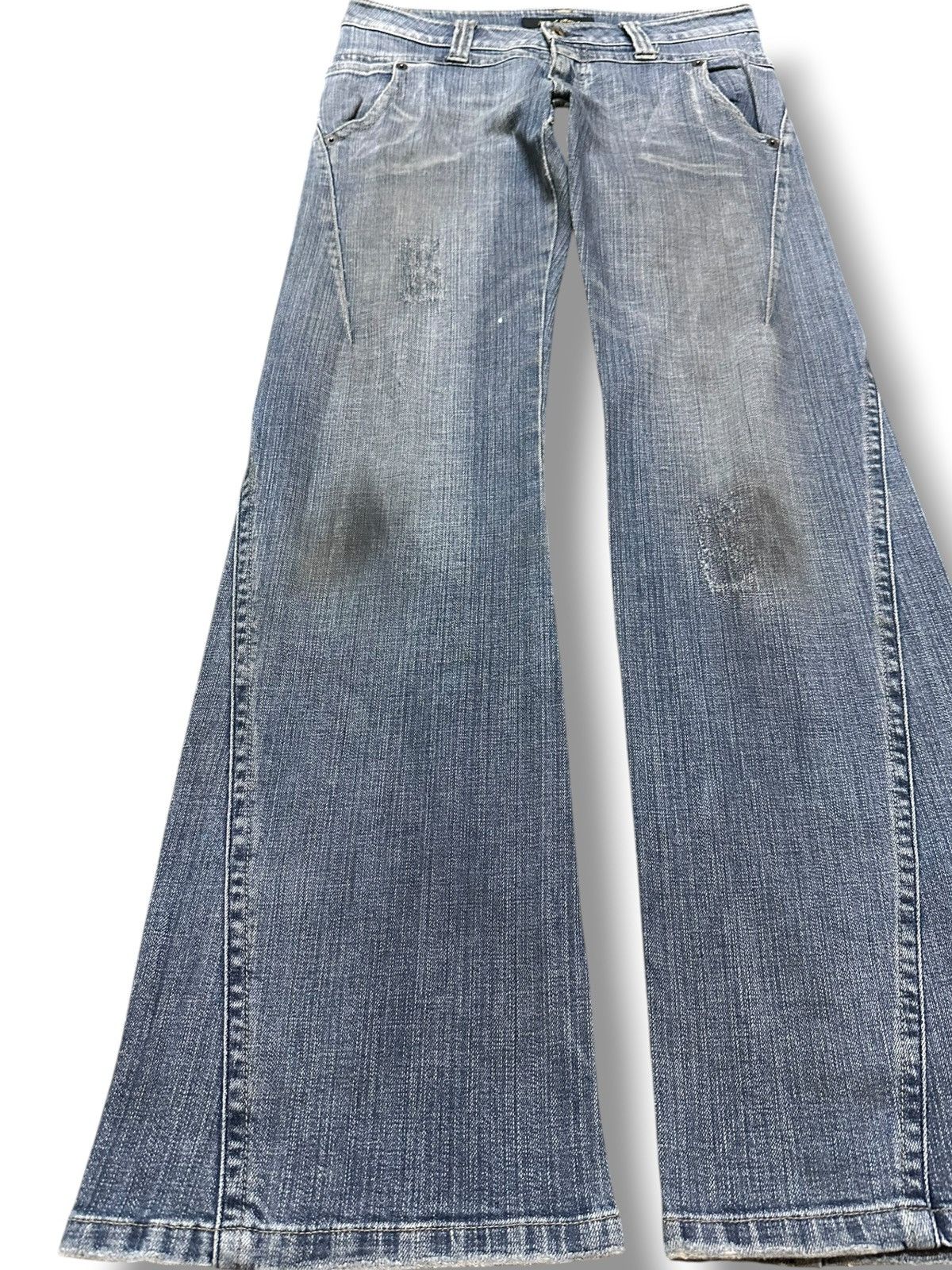 Japanese Brand Vintage Camel Road Flare Grunge Denim Size US 31 - 3 Thumbnail