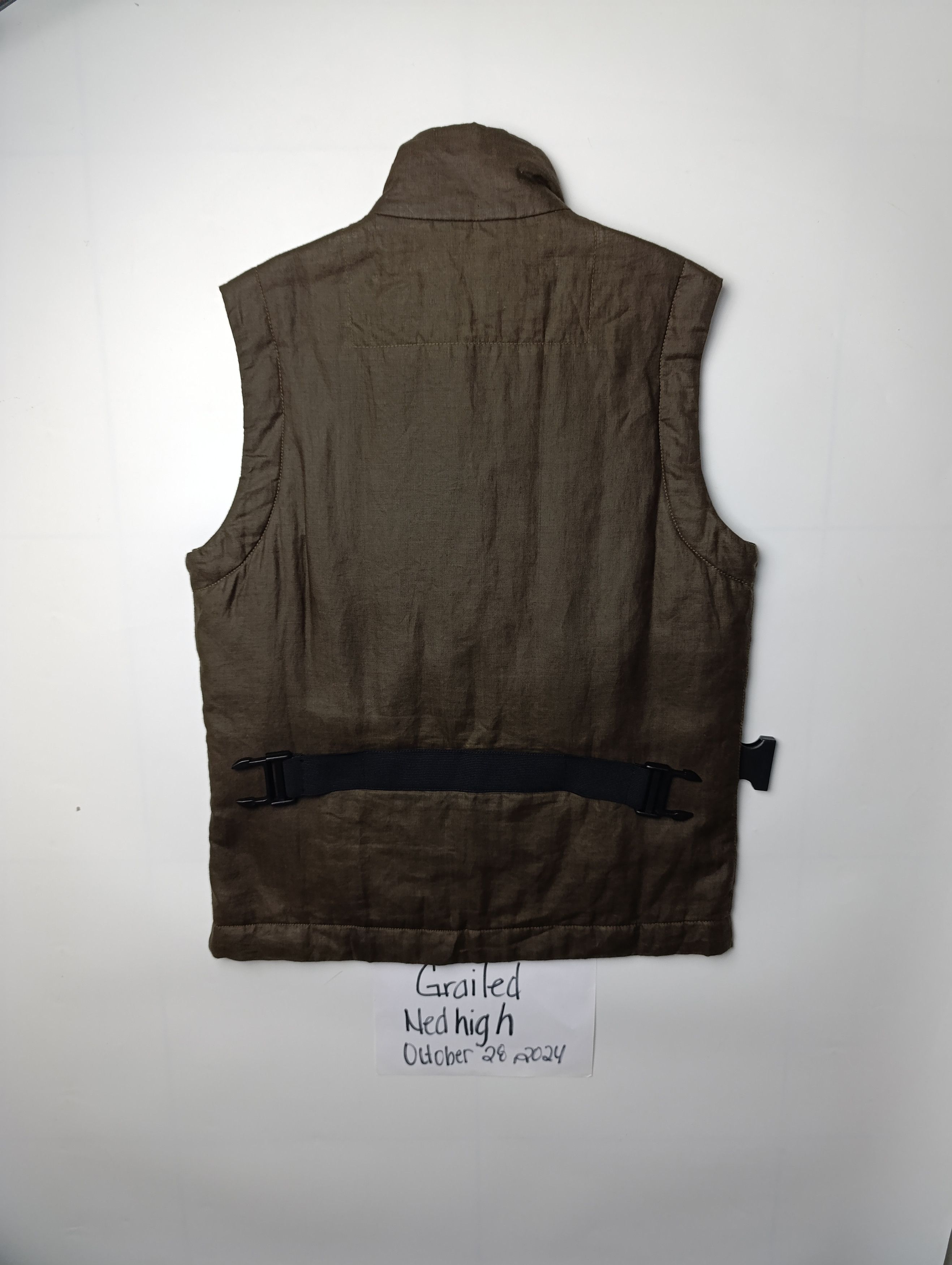 Dirk Bikkembergs 90's DIRK BIKKEMBERGS LINEN BUCKLE VEST Size US S / EU 44-46 / 1 - 2 Thumbnail
