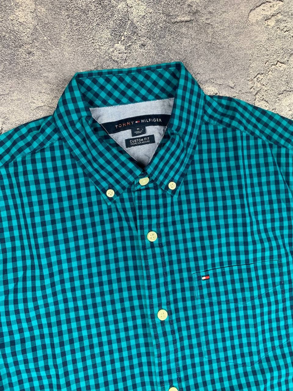 Tommy Hilfiger Share Tommy Hilfiger Men's Turquoise Check Shirt Button Down Size US M / EU 48-50 / 2 - 6 Thumbnail