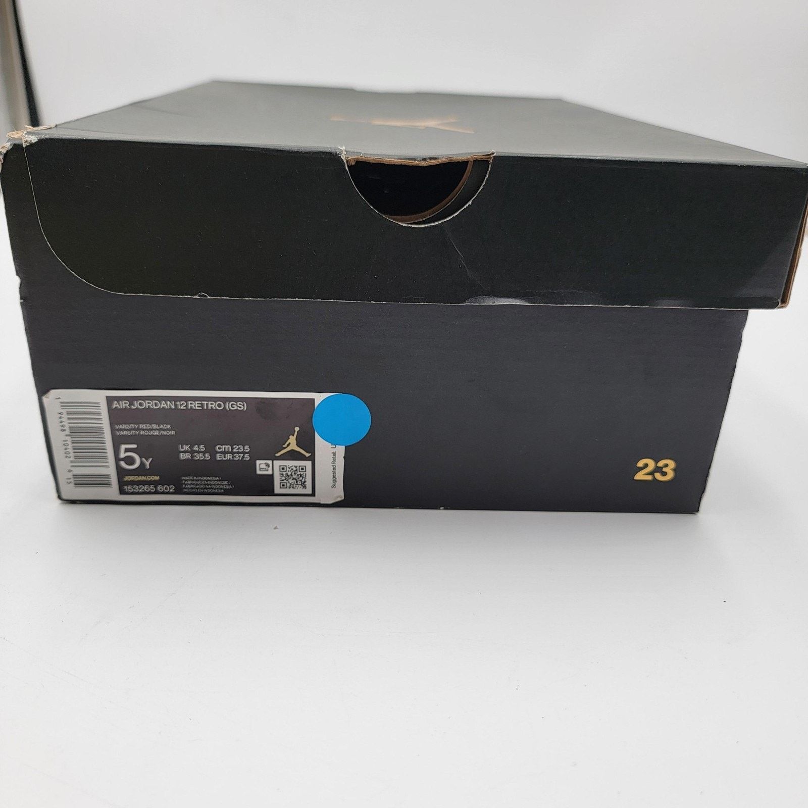 Jordan Brand Air Jordan 12 Retro Shoes GS Sz5Y Red Black Varsity Flu Game Size US 6.5 / IT 36.5 - 9 Thumbnail