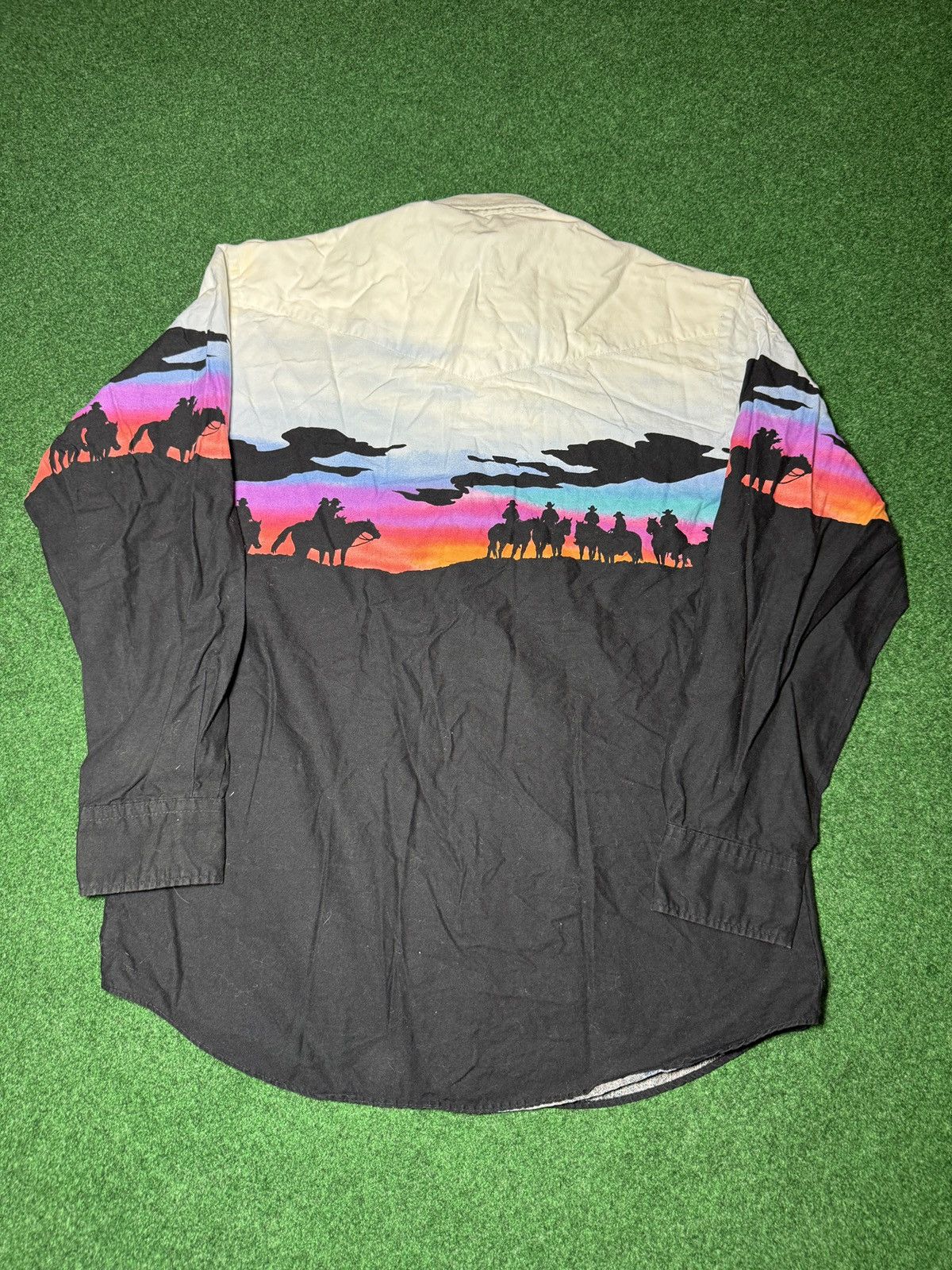 Roper × Vintage Vintage 90s Roper Wild Horses Retro Cowboy Button Up Shirt Size US M / EU 48-50 / 2 - 5 Thumbnail