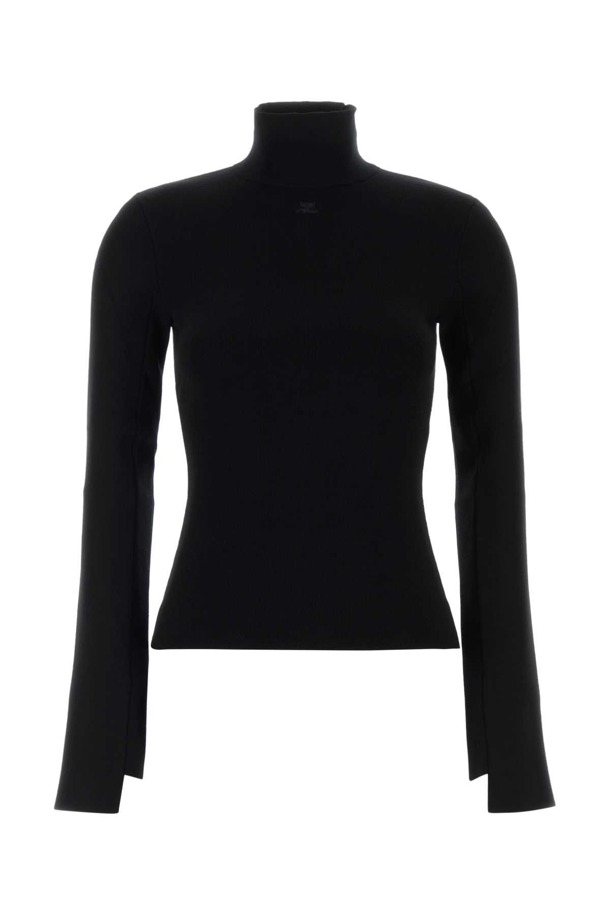 Courreges Black Viscose Blend Sweater Size XS / US 0-2 / IT 36-38 - 1 Thumbnail