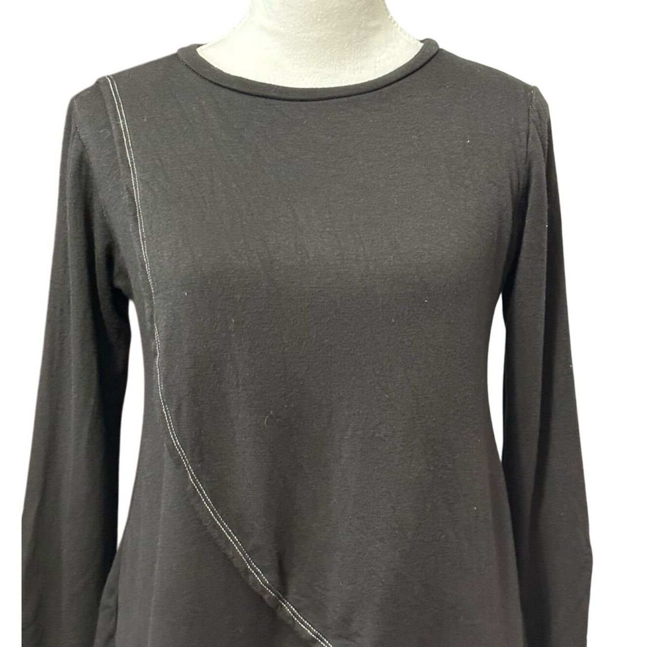 Other Go Couture Pullover Top Asymmetric Hemline Black Women's M Size M / US 6-8 / IT 42-44 - 2 Thumbnail