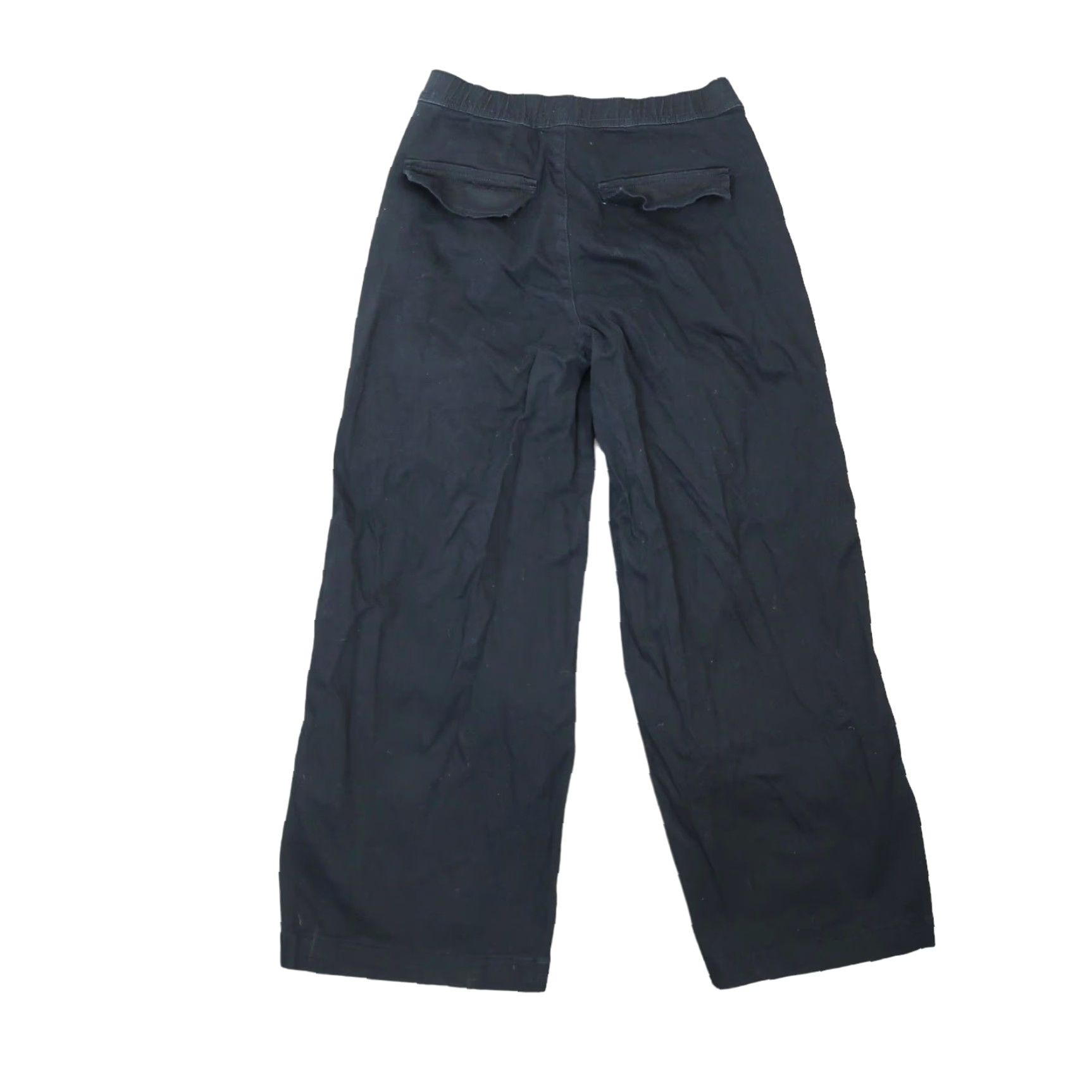 Hot Topic Hot Topic Black High Rise Straight Wide Leg Cargo Pants Women Size 5 Casual Cotton Zipper Pockets Holiday 90s Inspired Size 28" / US 6 / IT 42 - 4 Thumbnail