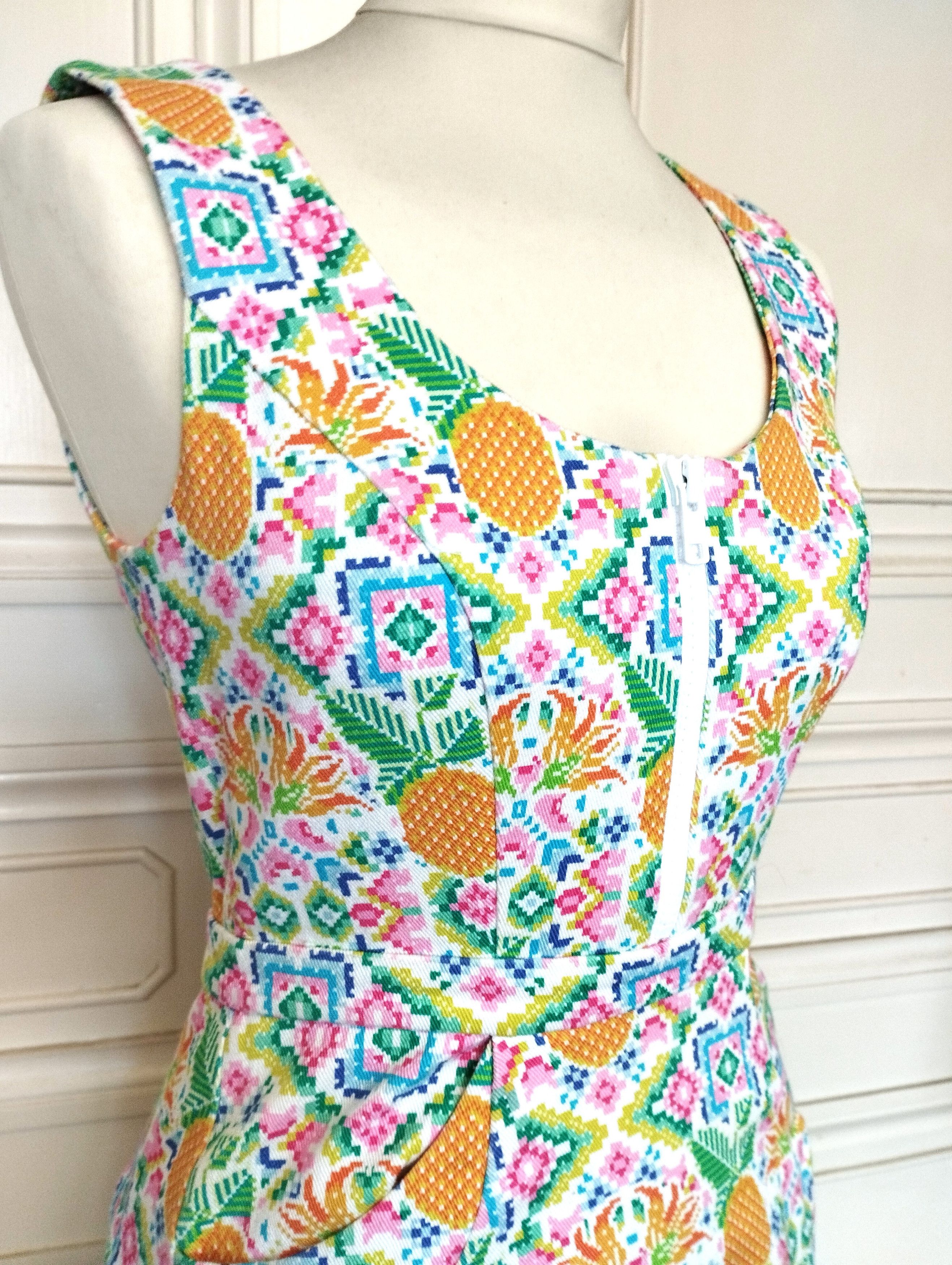 Designer Manoush Robe Pineapple TXS Size XS / US 0-2 / IT 36-38 - 8 Thumbnail
