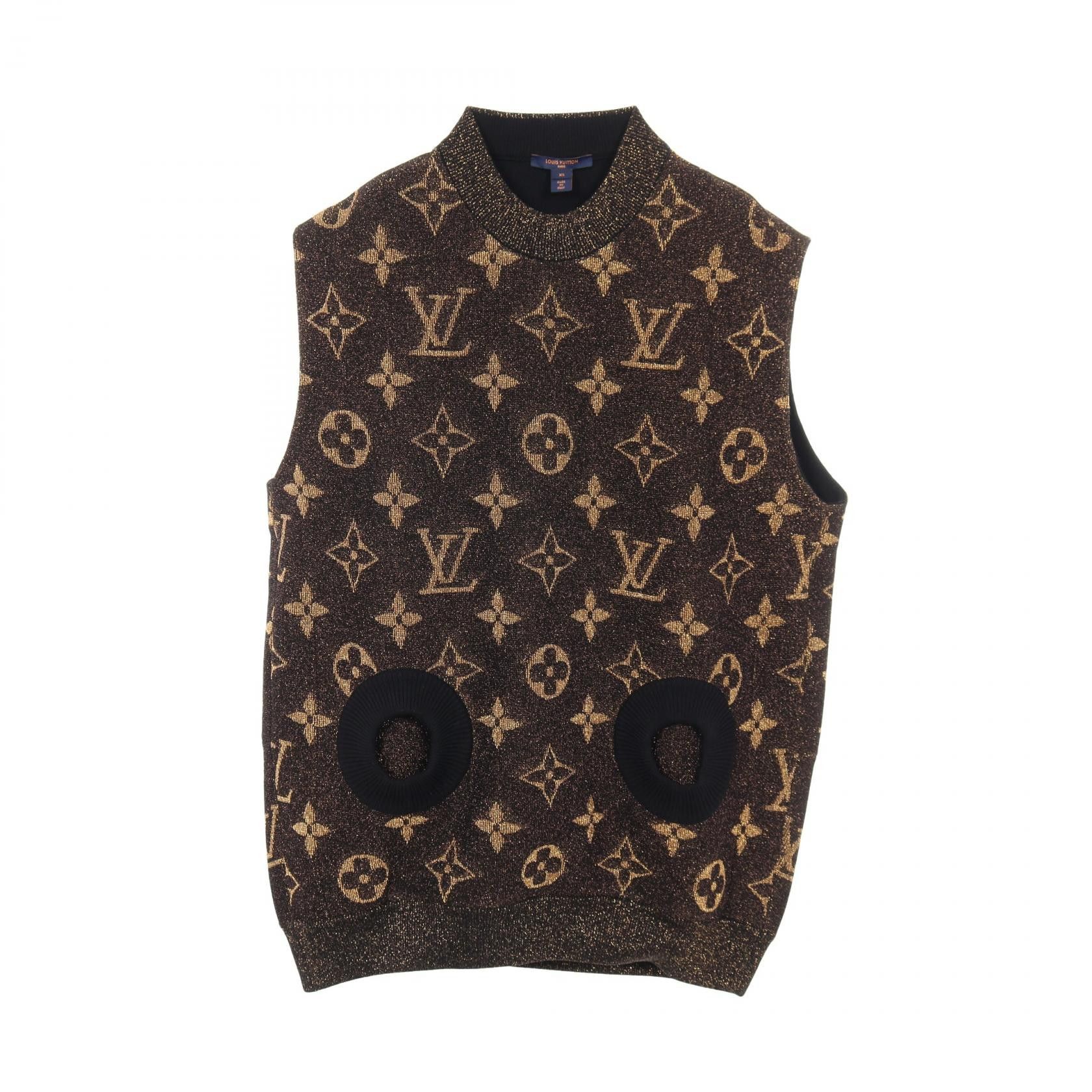 Louis Vuitton Louis Vuitton Louis Vuitton Monogram Wool Nylon Knit Top Textile Tops RW221WIS5FMKW01 DUTY FREE for USA Size ONE SIZE - 1 Thumbnail