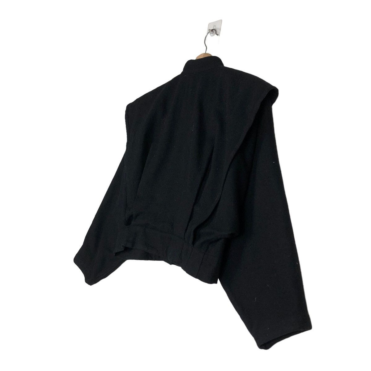 Issey Miyake 🔥Rich Black Wool Cropped Jacket Vintage 70’s Issey Miyake Size US M / EU 48-50 / 2 - 10 Thumbnail