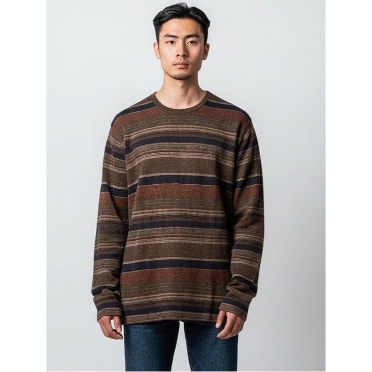 High Sierra High Sierra 100% Merino Wool Striped Crewneck Sweater-Made i Size US L / EU 52-54 / 3 - 1 Thumbnail