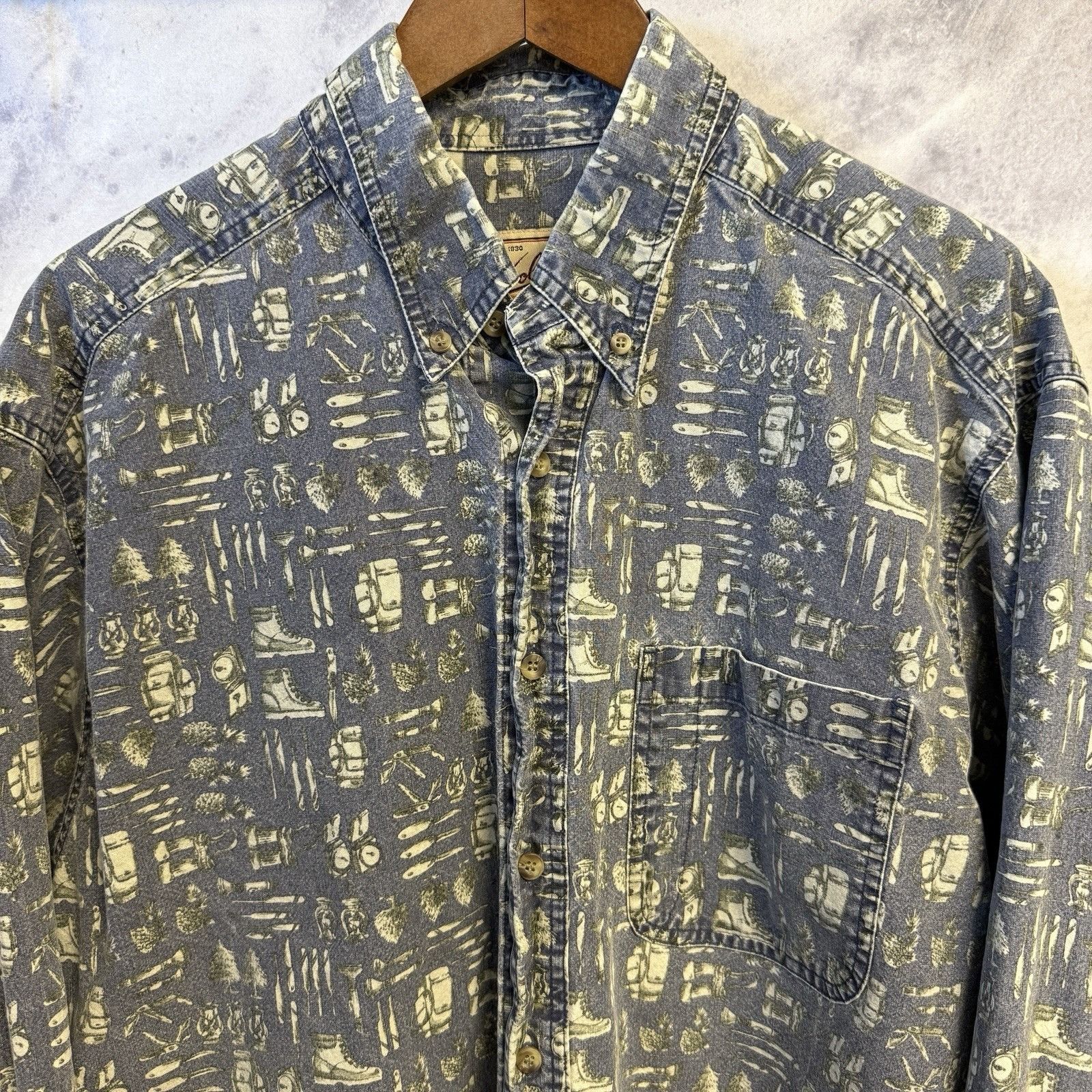 Woolrich Woolen Mills Woolrich Button Up Shirt Mens XL 24.5x31.5 AOP Nature Outdoo Size US XL / EU 56 / 4 - 3 Thumbnail