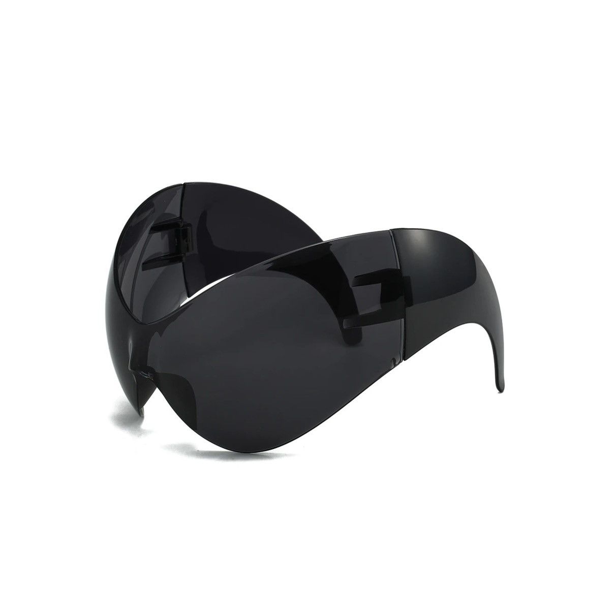 Japanese Brand Futuristic Oversized Sunglasses Size ONE SIZE - 1 Thumbnail