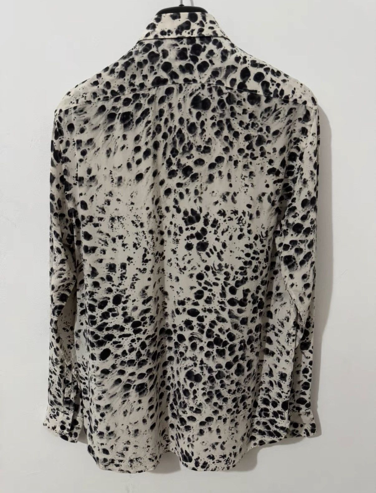 Saint Laurent Paris Saint Laurent 20FW Silk Art Ink Splatter Polka Dot Shirt Size US M / EU 48-50 / 2 - 2 Thumbnail