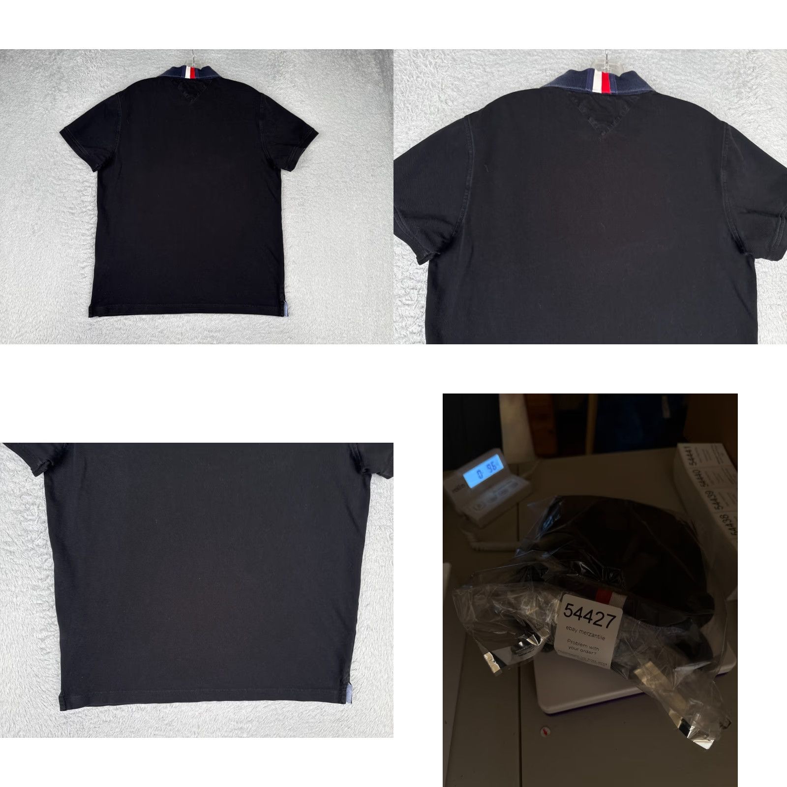 Tommy Hilfiger Tommy Hilfiger Polo Shirt Men Large Black Cotton Crest Short Sleeve Slim Crest Size US L / EU 52-54 / 3 - 9 Thumbnail