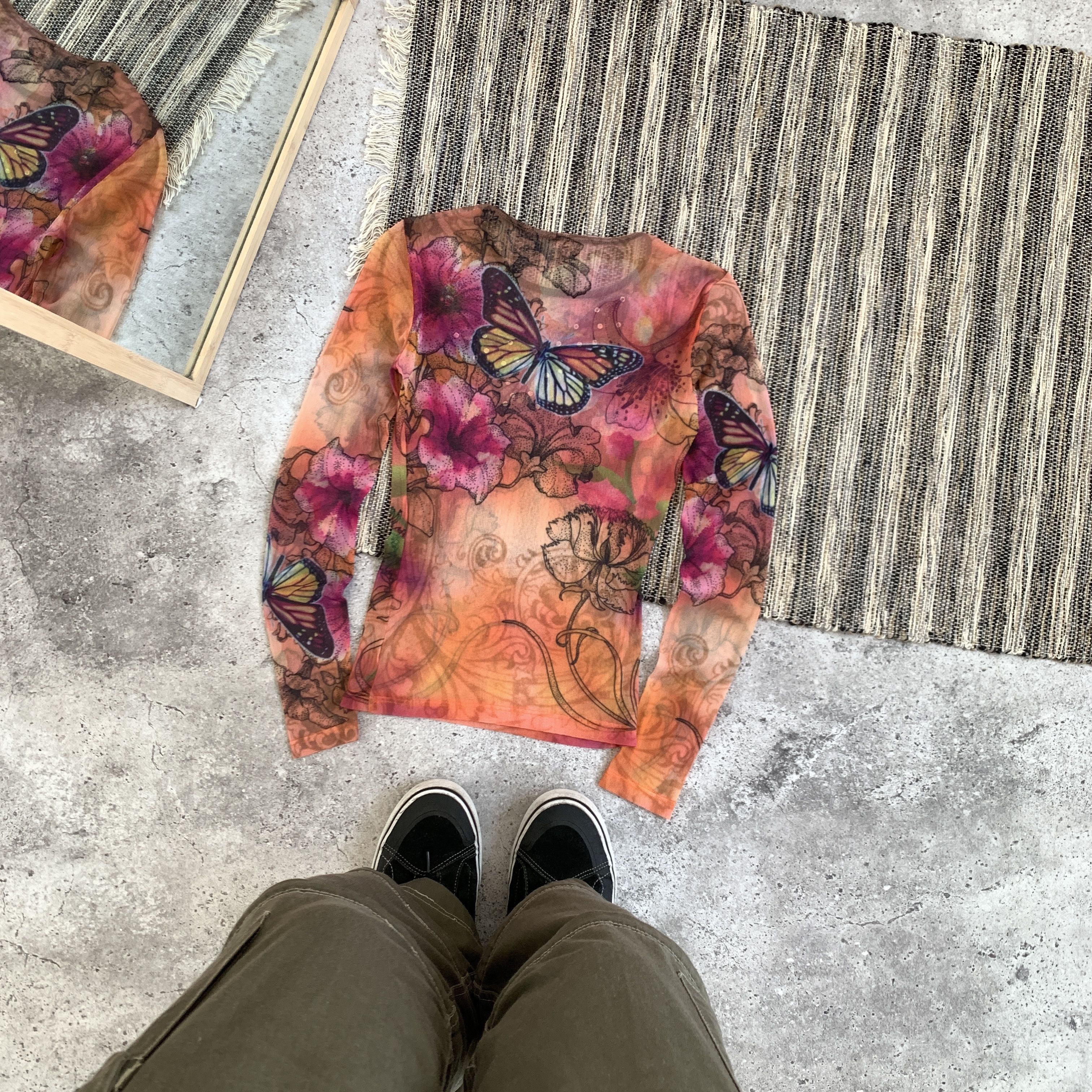 Japanese Brand Vintage Y2K Avantgarde Graphic Mesh Longsleeve Tee Shirt Size S / US 4 / IT 40 - 2 Thumbnail
