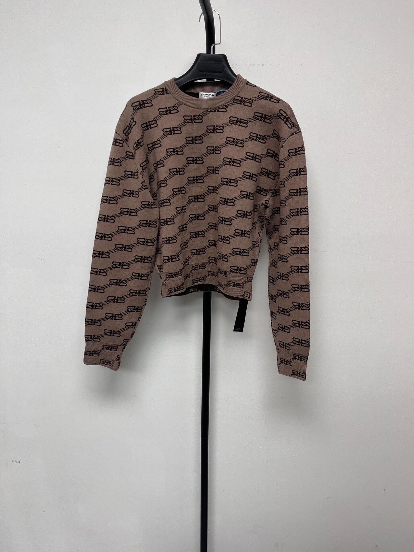 Balenciaga balenciaga double b print brown sweater Size XS / US 0-2 / IT 36-38 - 1 Thumbnail