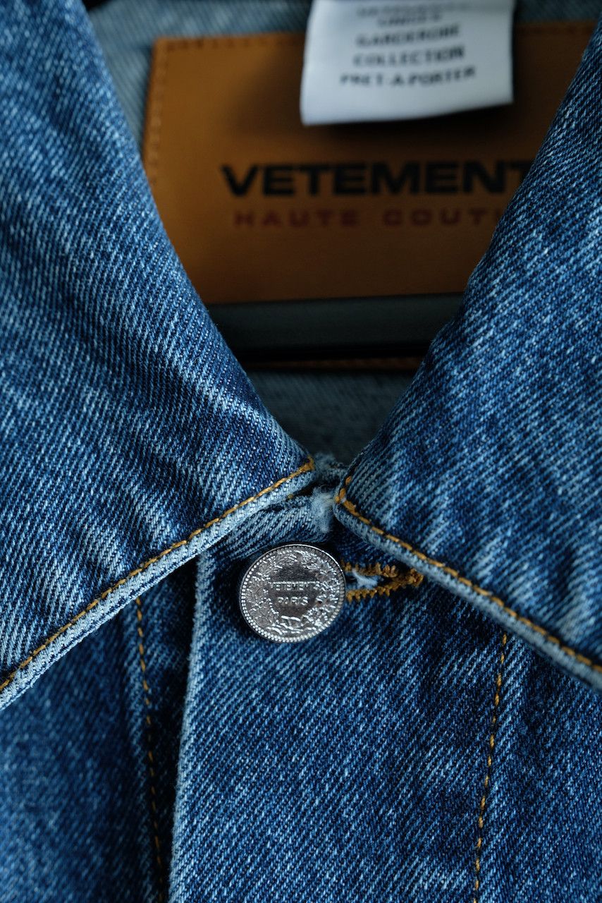 Vetements Vetements Denim Flames Jean Jacket Fire Print Balenciaga Size US L / EU 52-54 / 3 - 5 Thumbnail