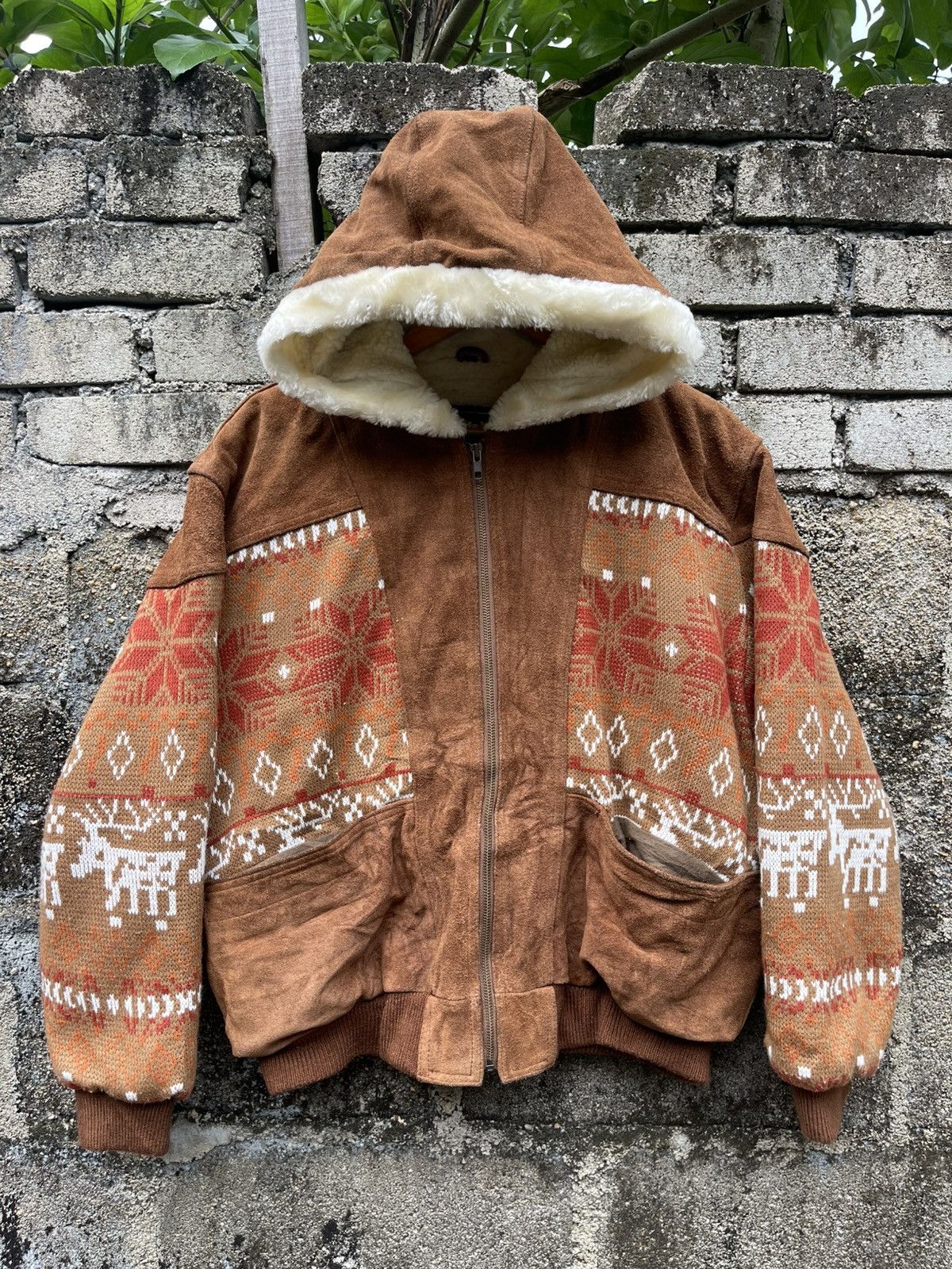 Vintage 90s Moda italiana Dragon Trading Suede Leather Jacket Size US L / EU 52-54 / 3 - 1 Thumbnail