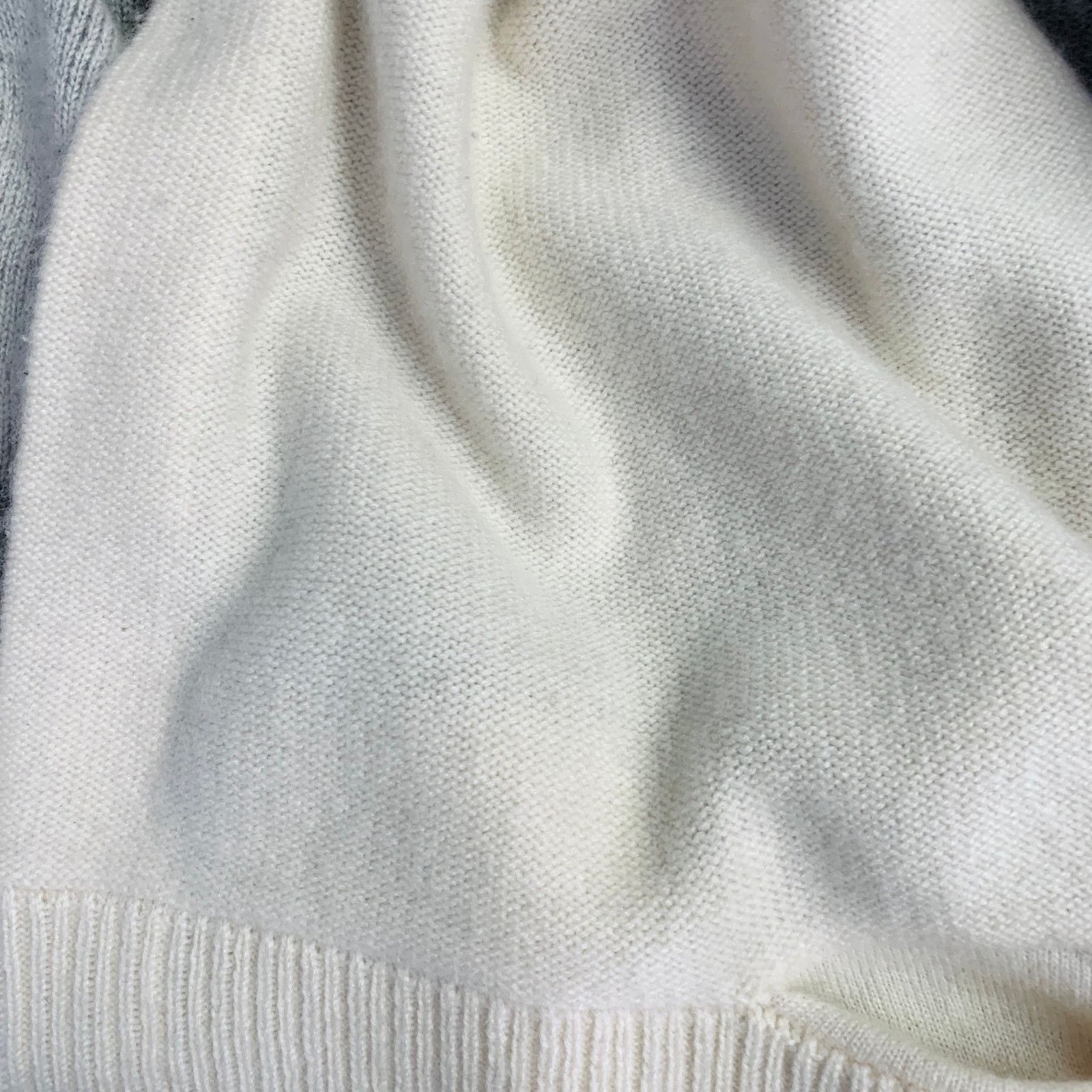 Other BLACK GOAT M Grey Cream Cashmere Stripe Open Front Cardigan Size M / US 6-8 / IT 42-44 - 7 Thumbnail