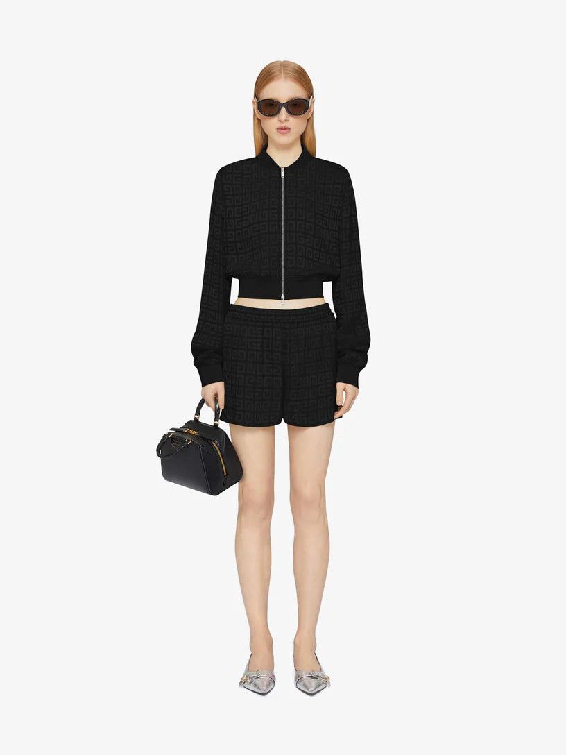 Givenchy o1srvl11e0326 Bomber in 4G Jacquard Jacket in Black Size L / US 10 / IT 46 - 2 Thumbnail