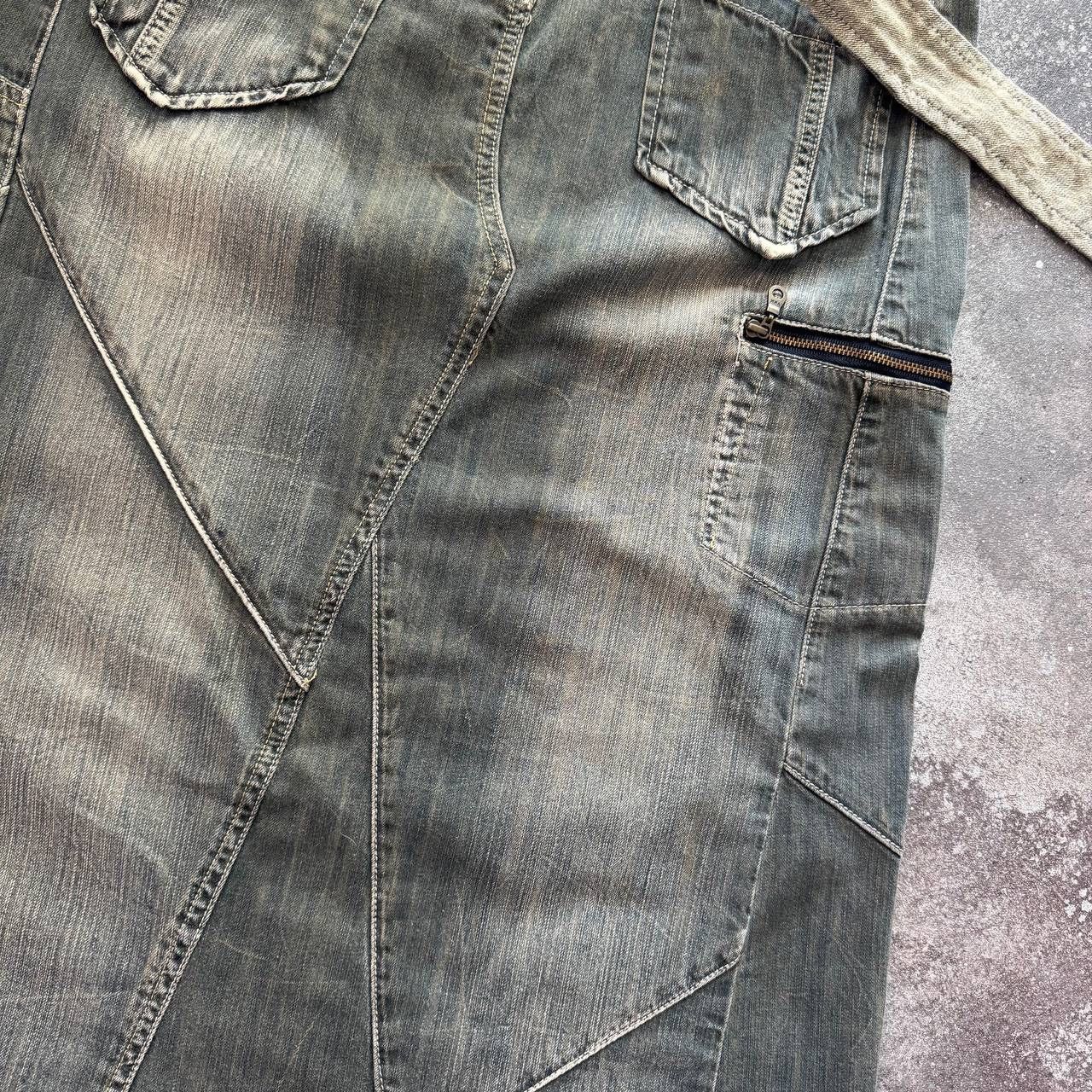 20471120 × If Six Was Nine Amazing Y2K Washed Multipocket Cargo Denim Midi Skirt Size 30" / US 8 / IT 44 - 8 Thumbnail