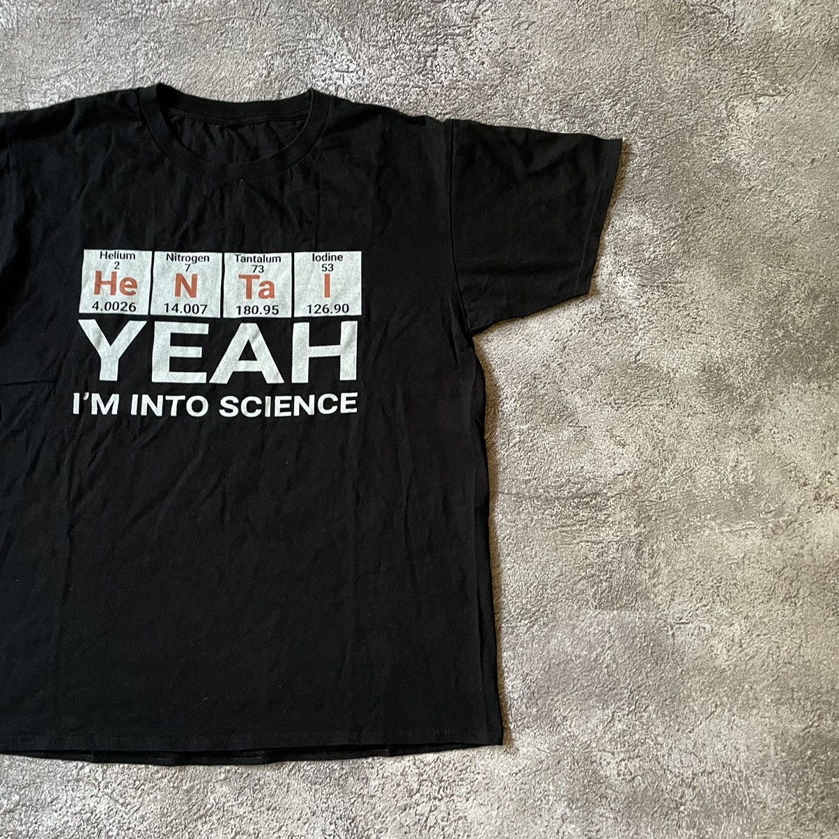 Vintage Vintage Y2K Graphic Tee Science Print Streetwear Black M Size US M / EU 48-50 / 2 - 4 Thumbnail