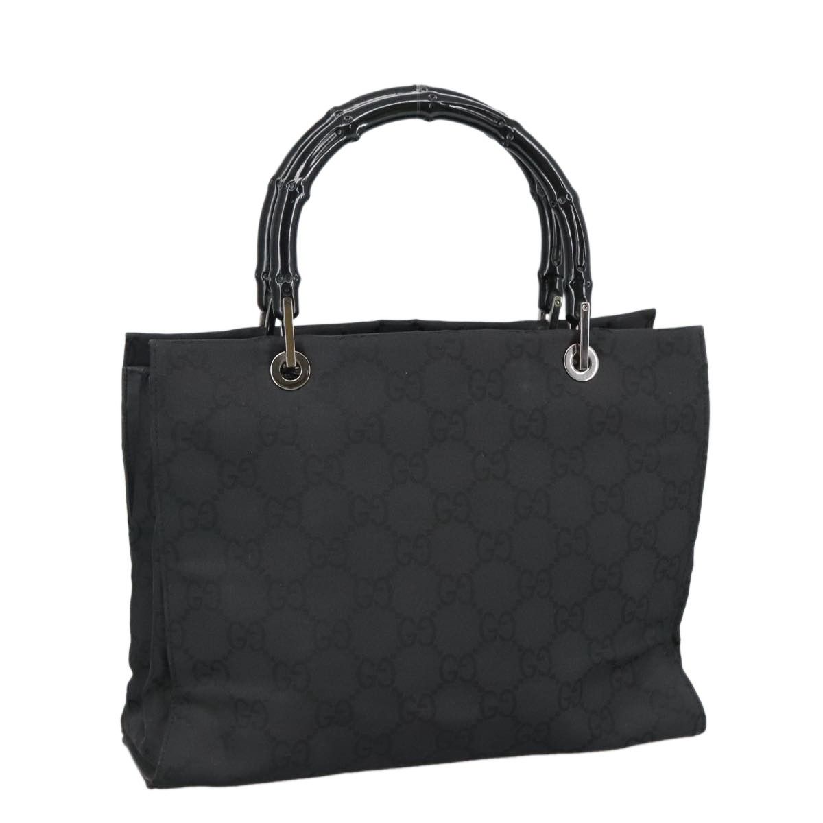 Gucci Gucci Vintage Bamboo Handle Tote GG Nylon Size ONE SIZE - 1 Thumbnail